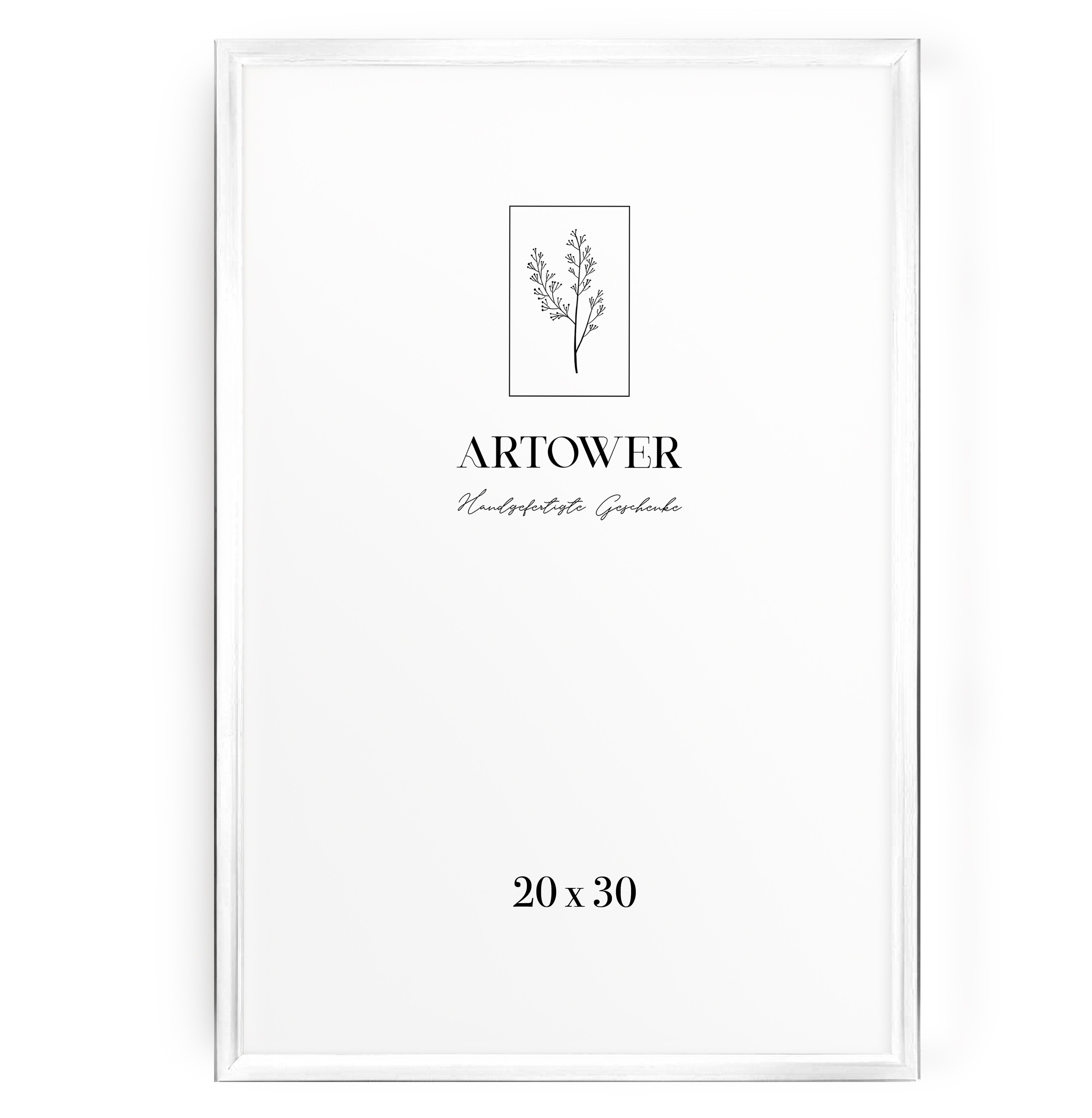 Bilderrahmen für 20 x 30 cm - Alu Weiß