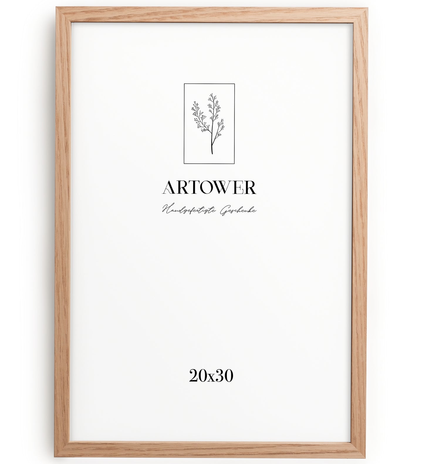 Artower® Bilderrahmen Natur Holz Eiche Dünner Rahmen