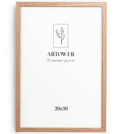 Artower® Bilderrahmen Natur Holz Eiche Dünner Rahmen