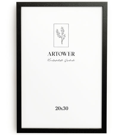 Artower® Bilderrahmen Schwarz Holz | Schwarzer Dünner Rahmen