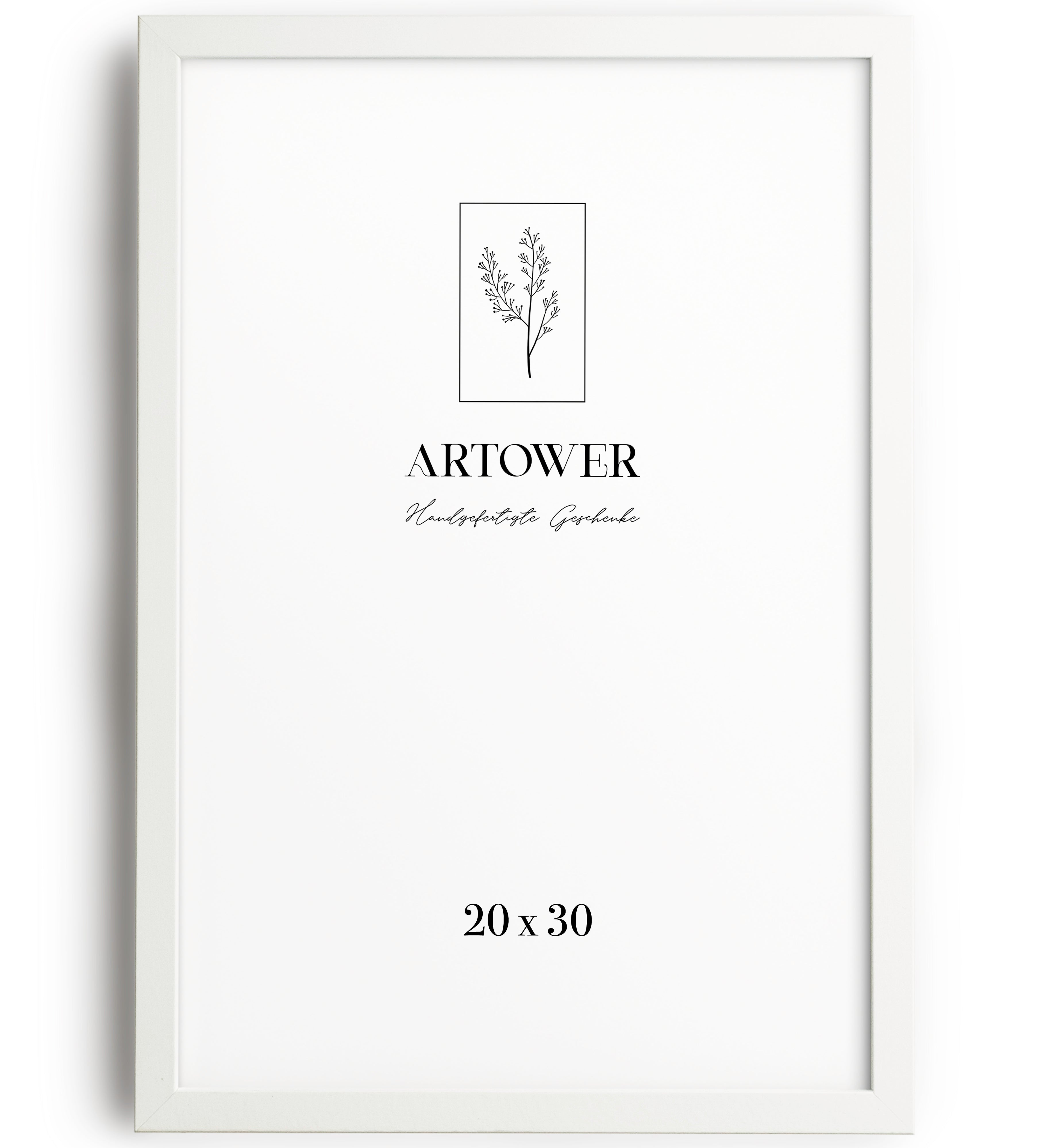 Artower® Bilderrahmen Weiß Holz Dünner Rahmen
