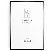 Bilderrahmen für A4 (21 x 29,7 cm) - Alu Schwarz