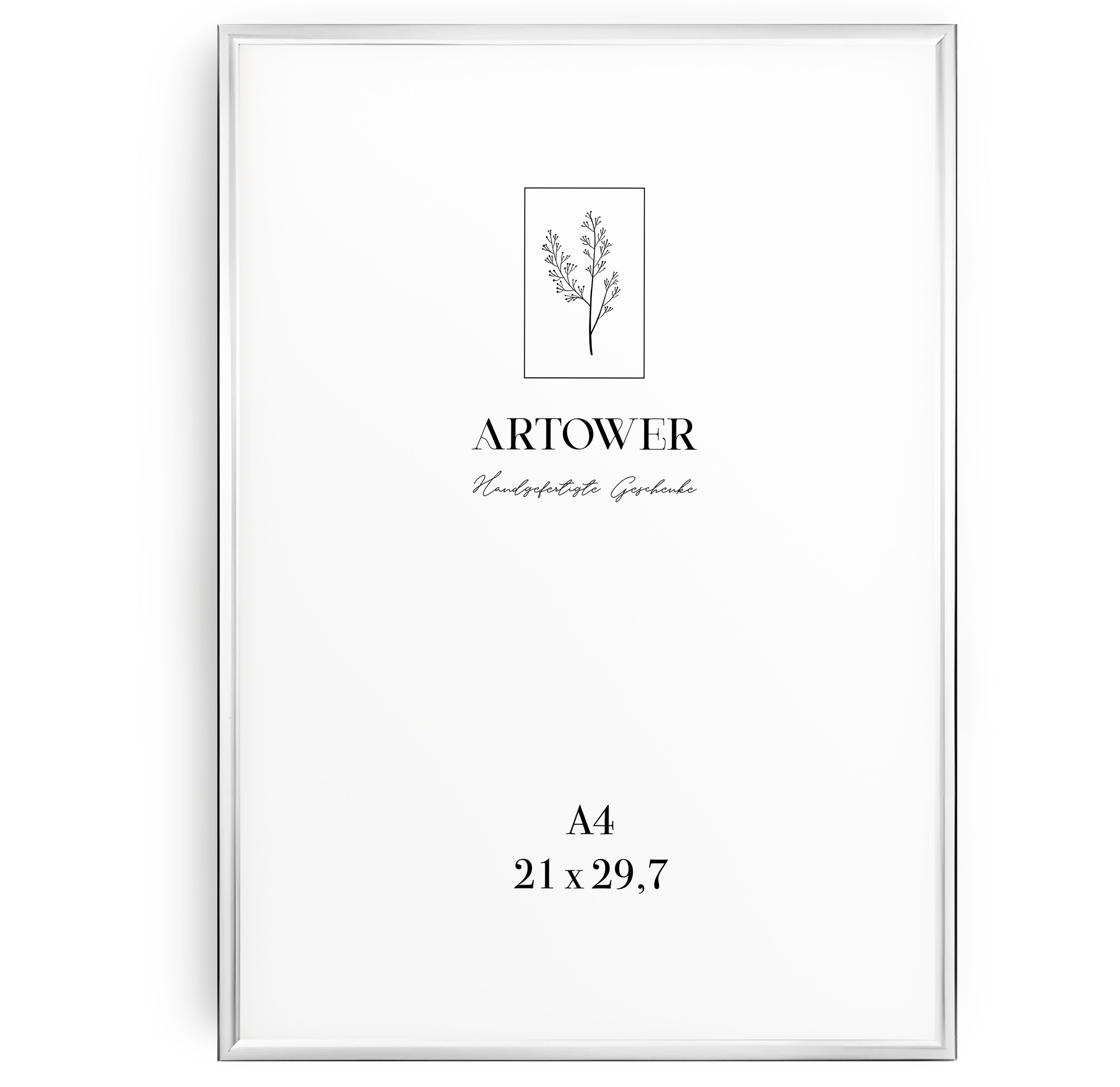 Bilderrahmen für A4 (21 x 29,7 cm) - Alu Silber