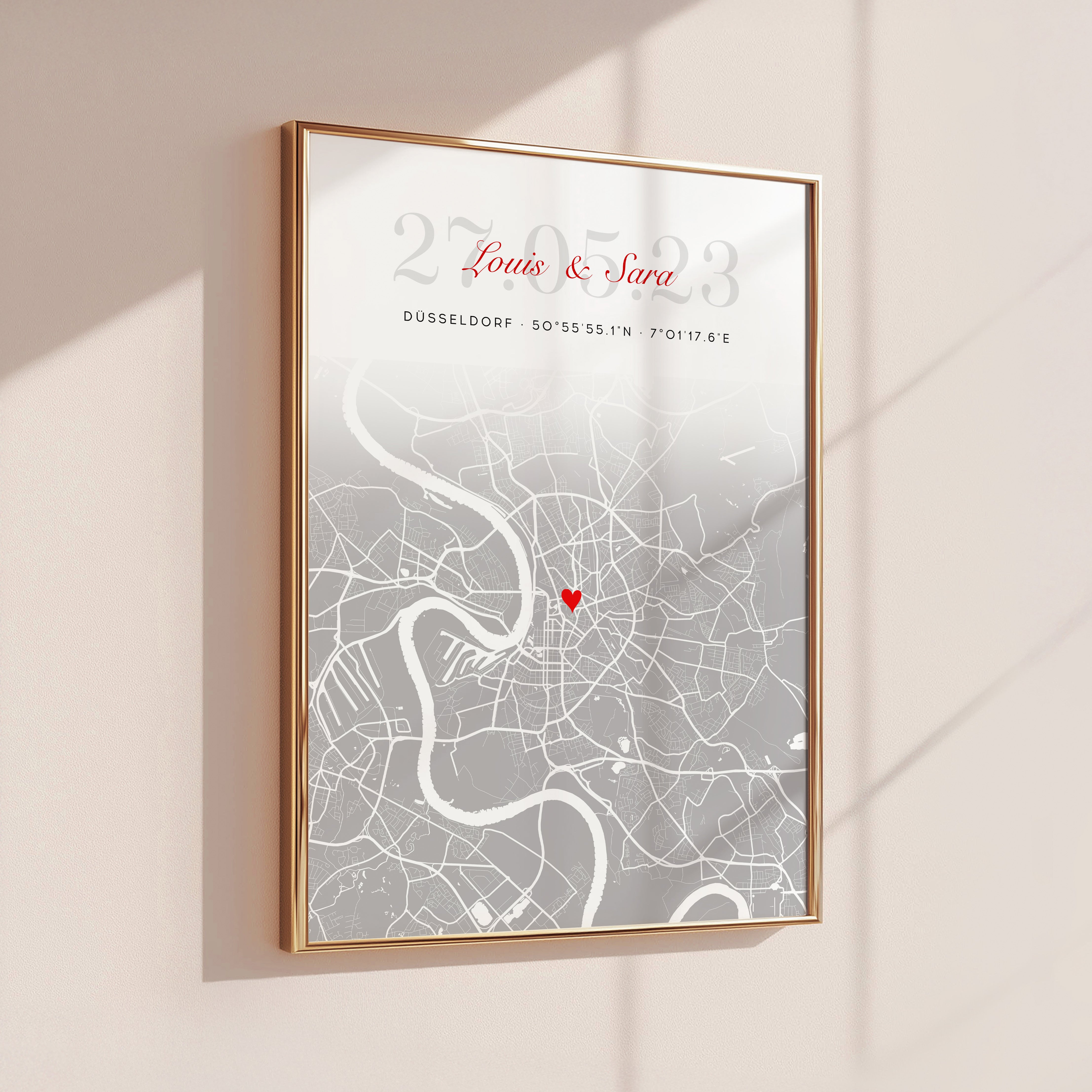 Stadtkarte Personalisiertes Datum Poster