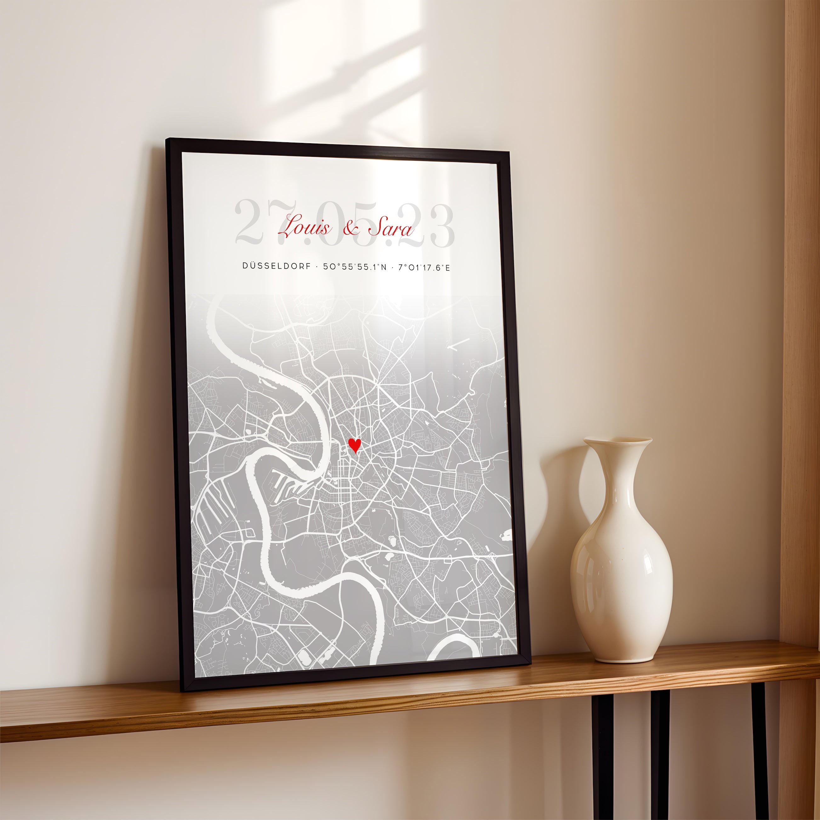 Stadtkarte Personalisiertes Datum Poster