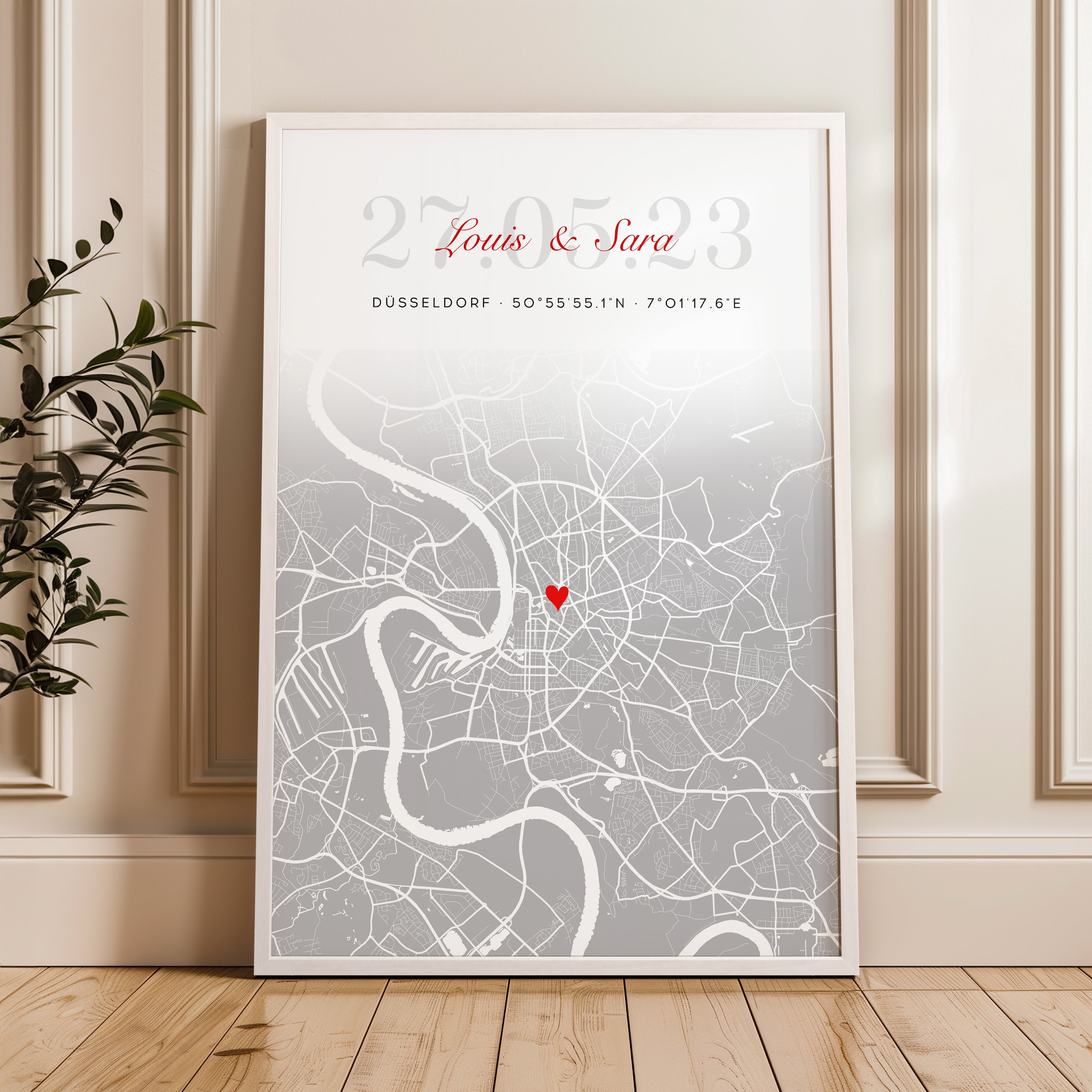 Stadtkarte Personalisiertes Datum Poster