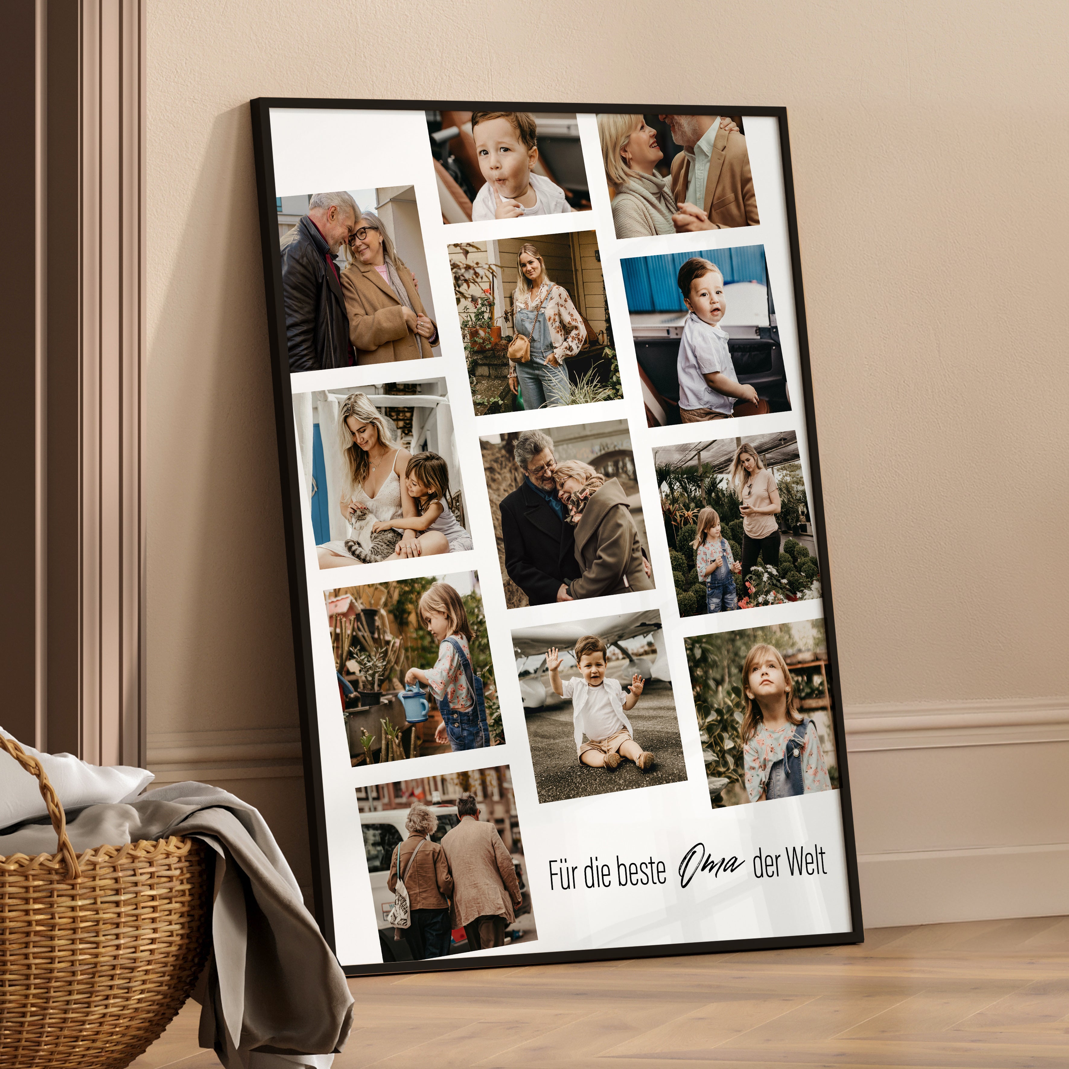 Personalisierter Foto-Collage Poster – Für die beste Oma der Welt