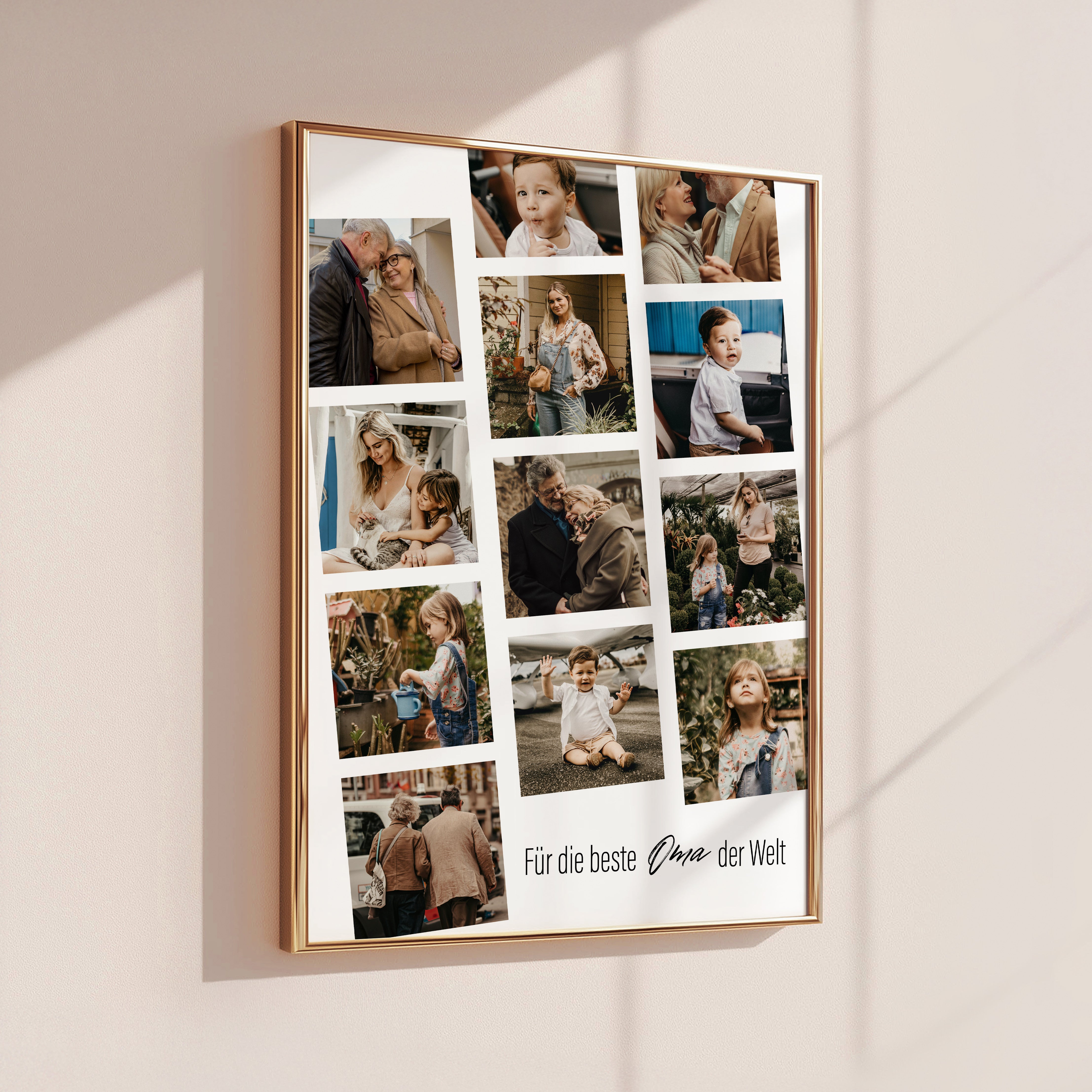 Personalisierter Foto-Collage Poster – Für die beste Oma der Welt