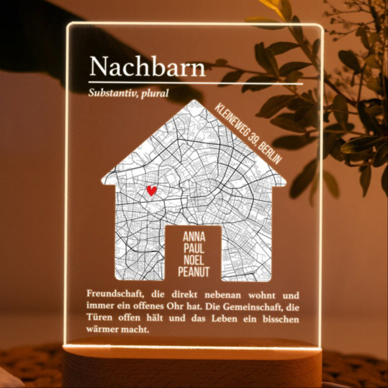 LED Nachtlicht - Geschenk für Nachbarn Weihnachten oder Geburtstag