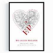 Wo alles begann Bild Jahrestag geschenk für ihn