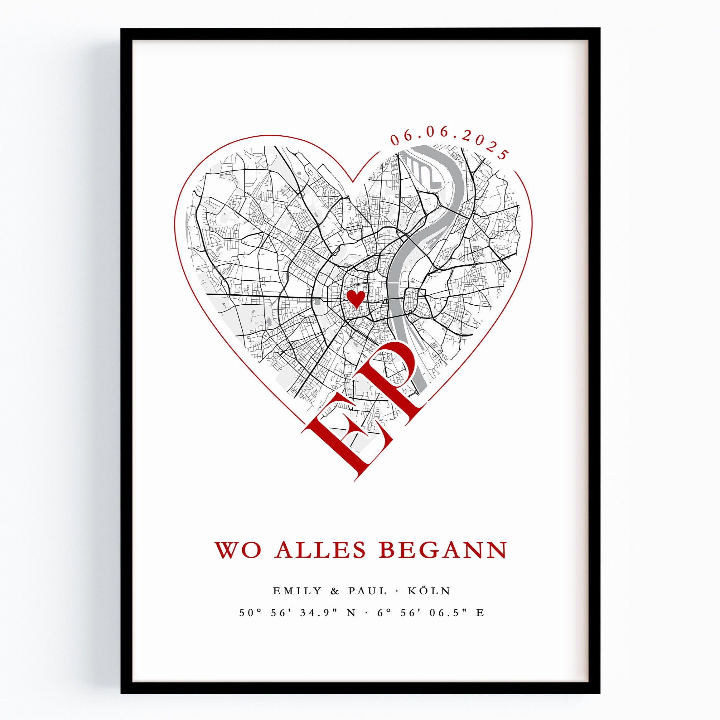 Wo alles begann Bild Jahrestag geschenk für ihn