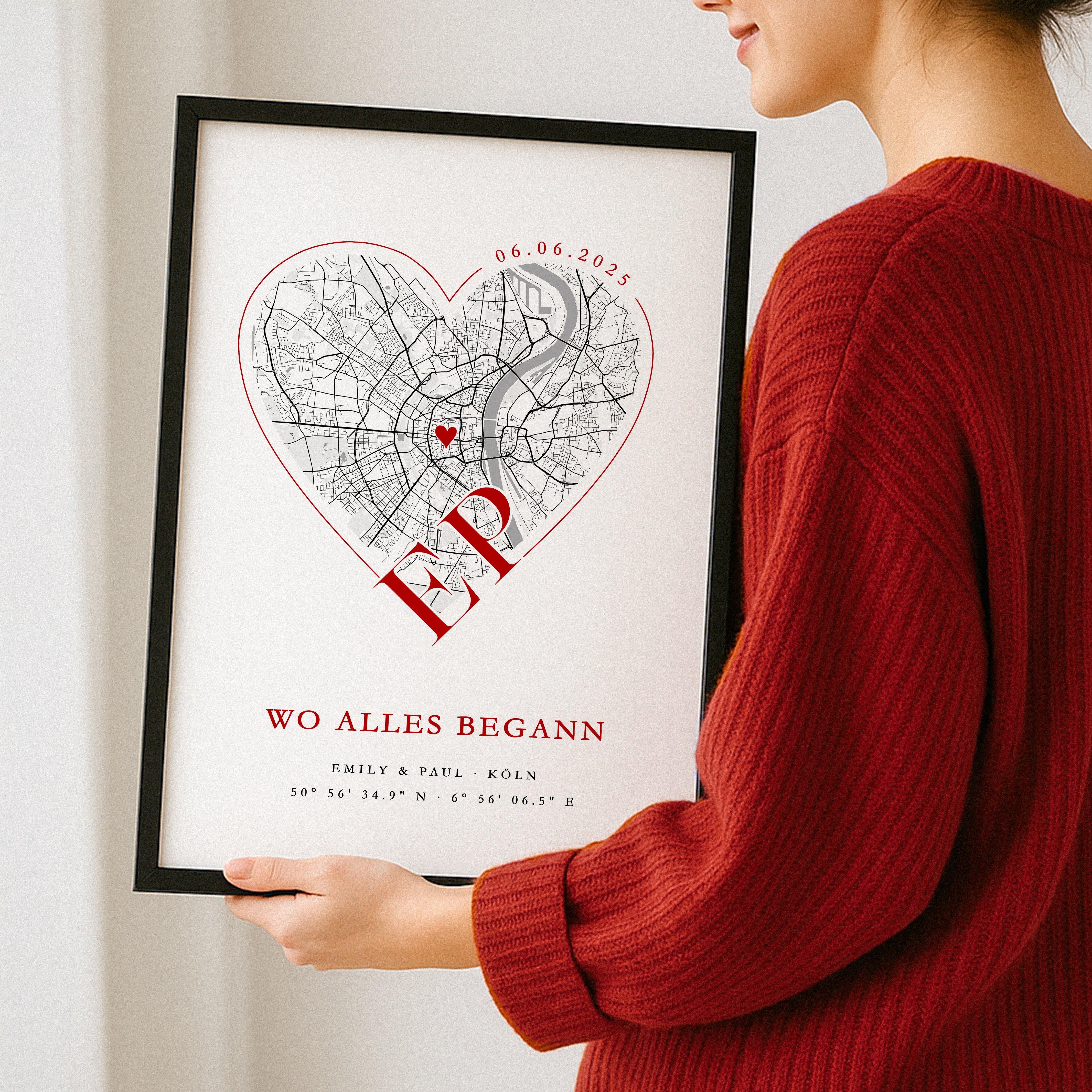 Wo alles begann Bild Jahrestag geschenk für ihn