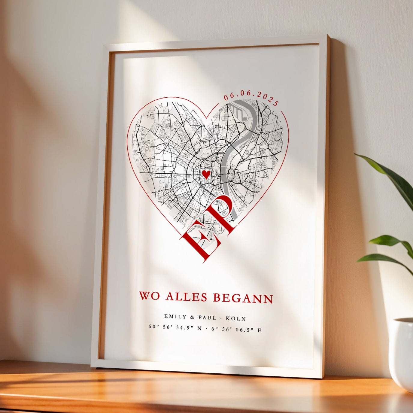 Wo alles begann Bild Jahrestag geschenk für ihn