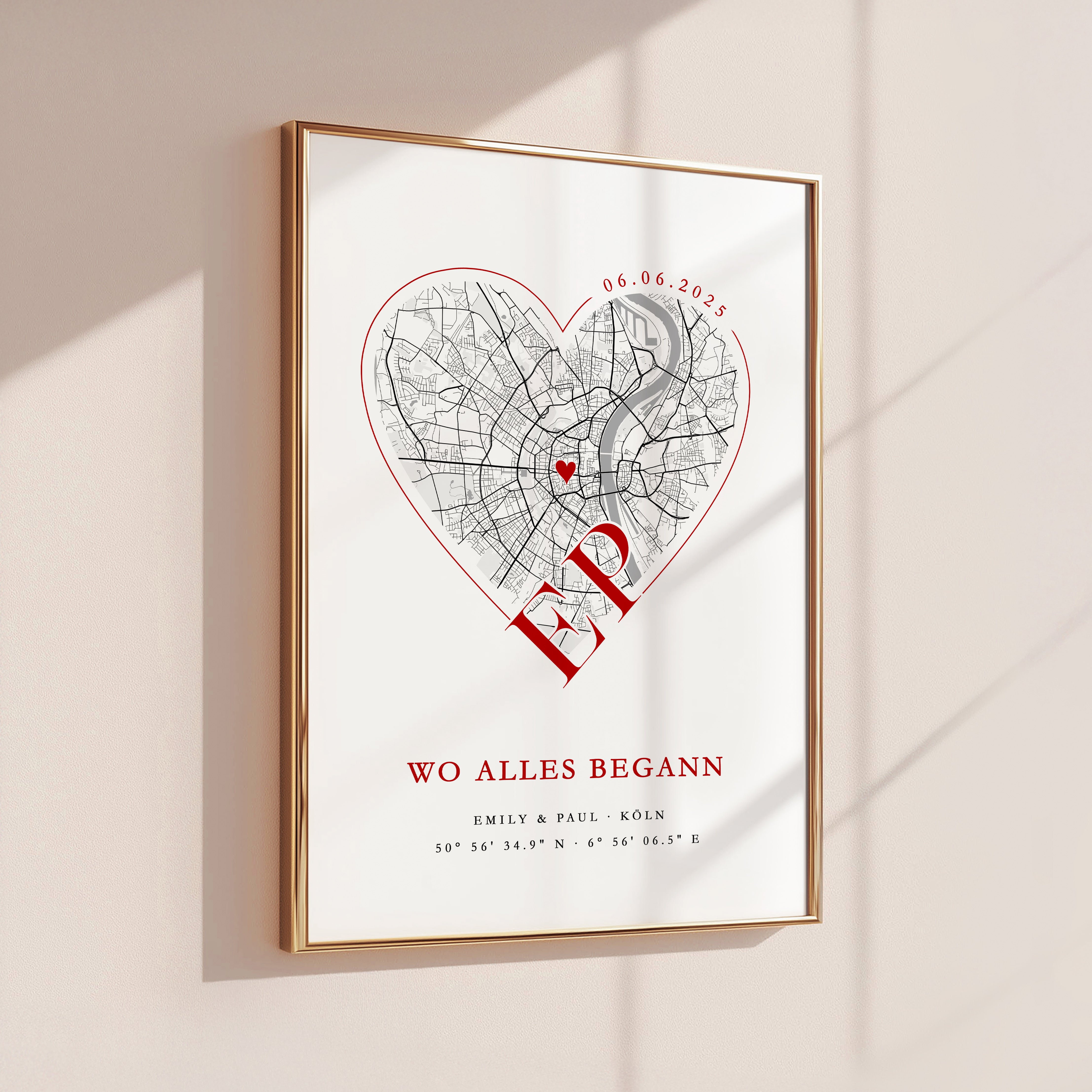 Wo alles begann Bild Jahrestag geschenk für ihn