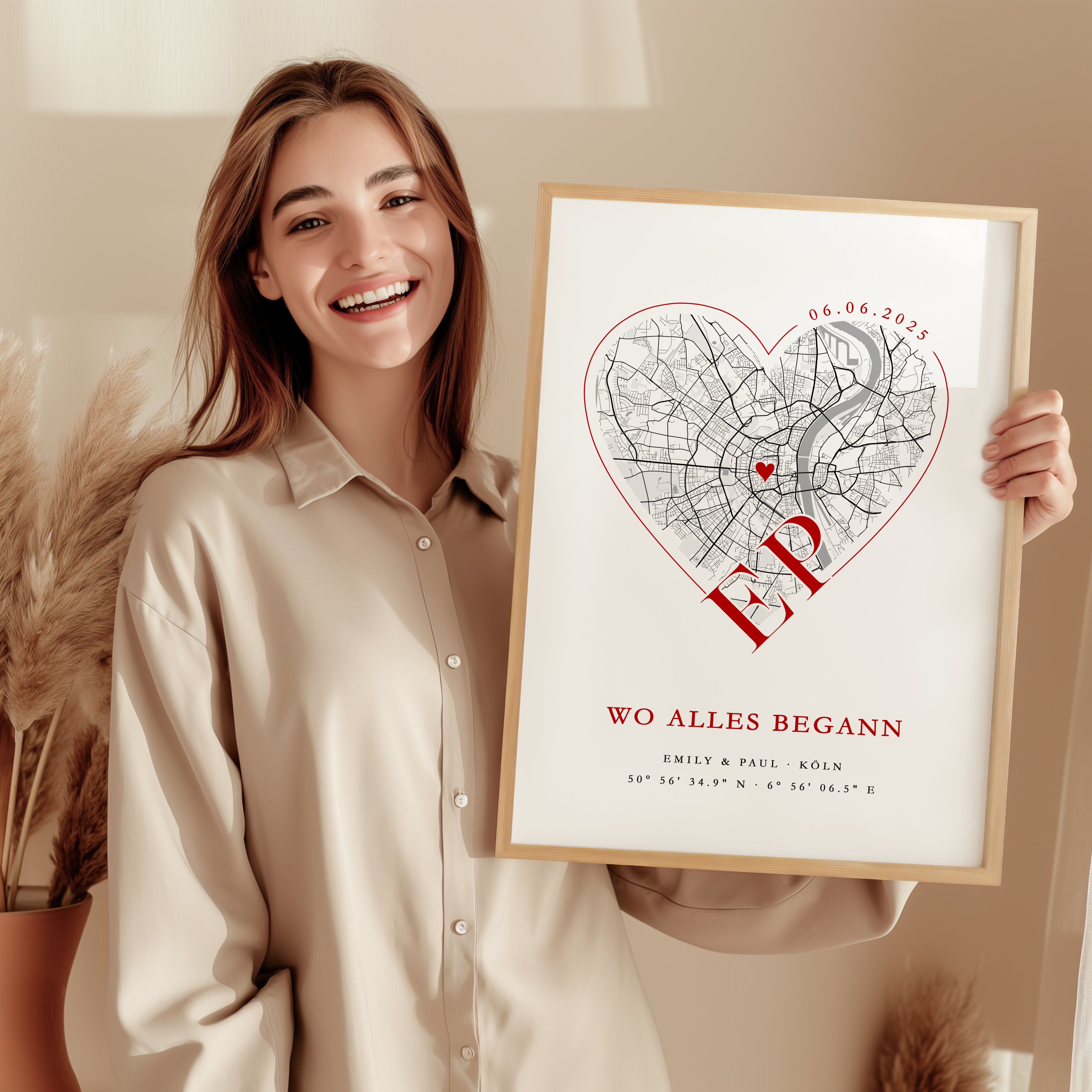 Wo alles begann Bild Jahrestag geschenk für ihn