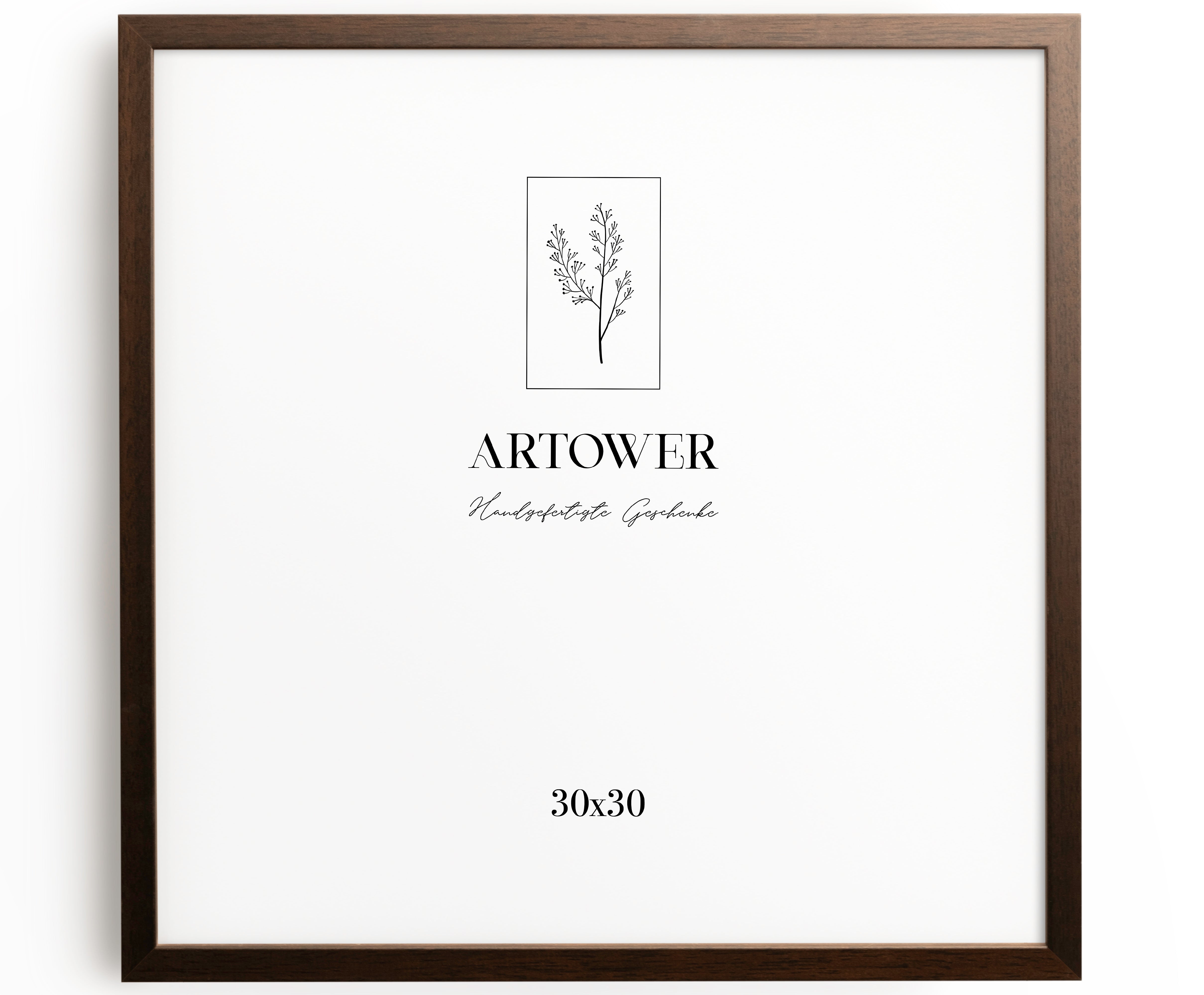 Artower® Bilderrahmen Braun Holz Dünner Rahmen