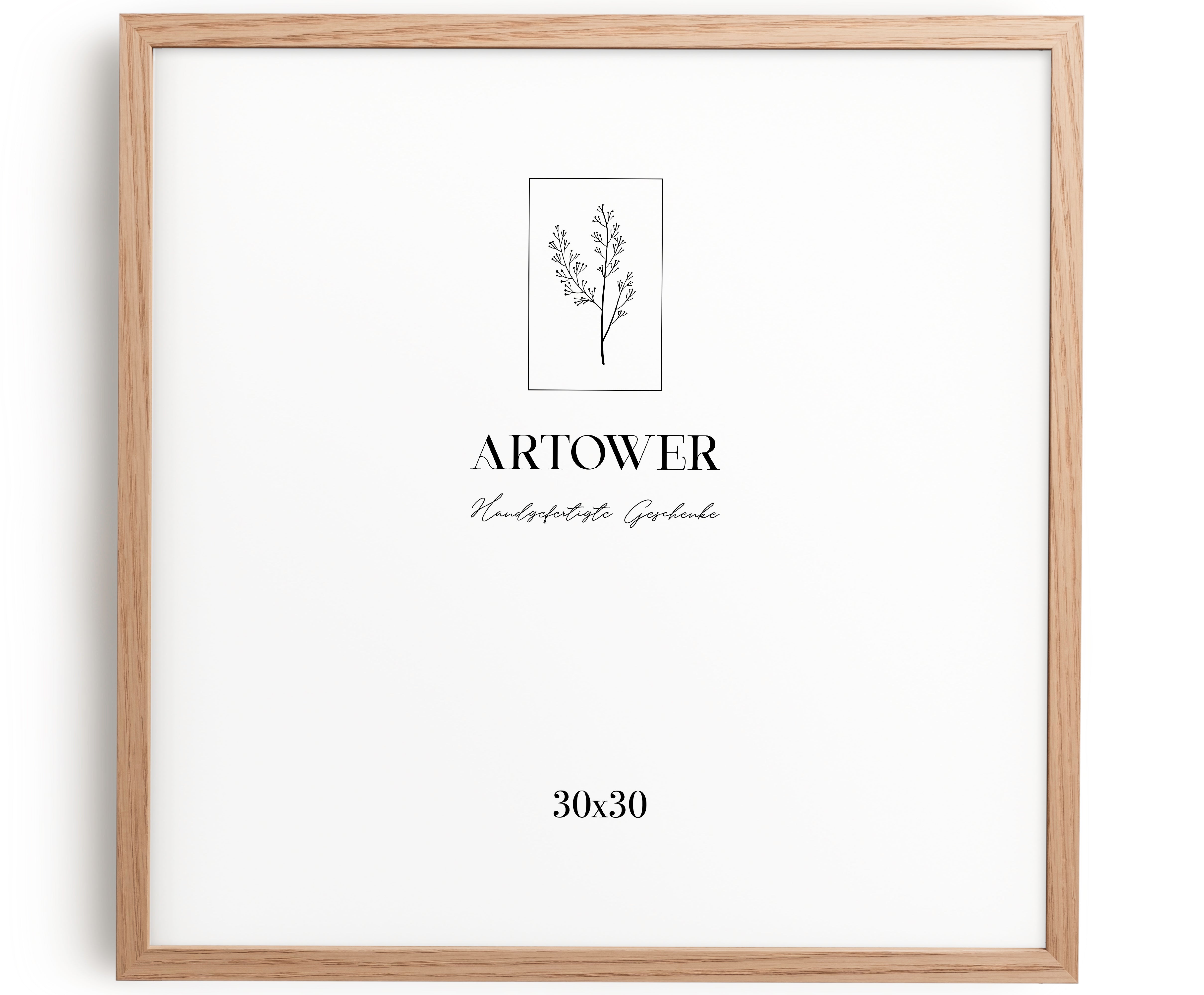 Holzrahmen für 30 x 30 cm - Natur Eiche