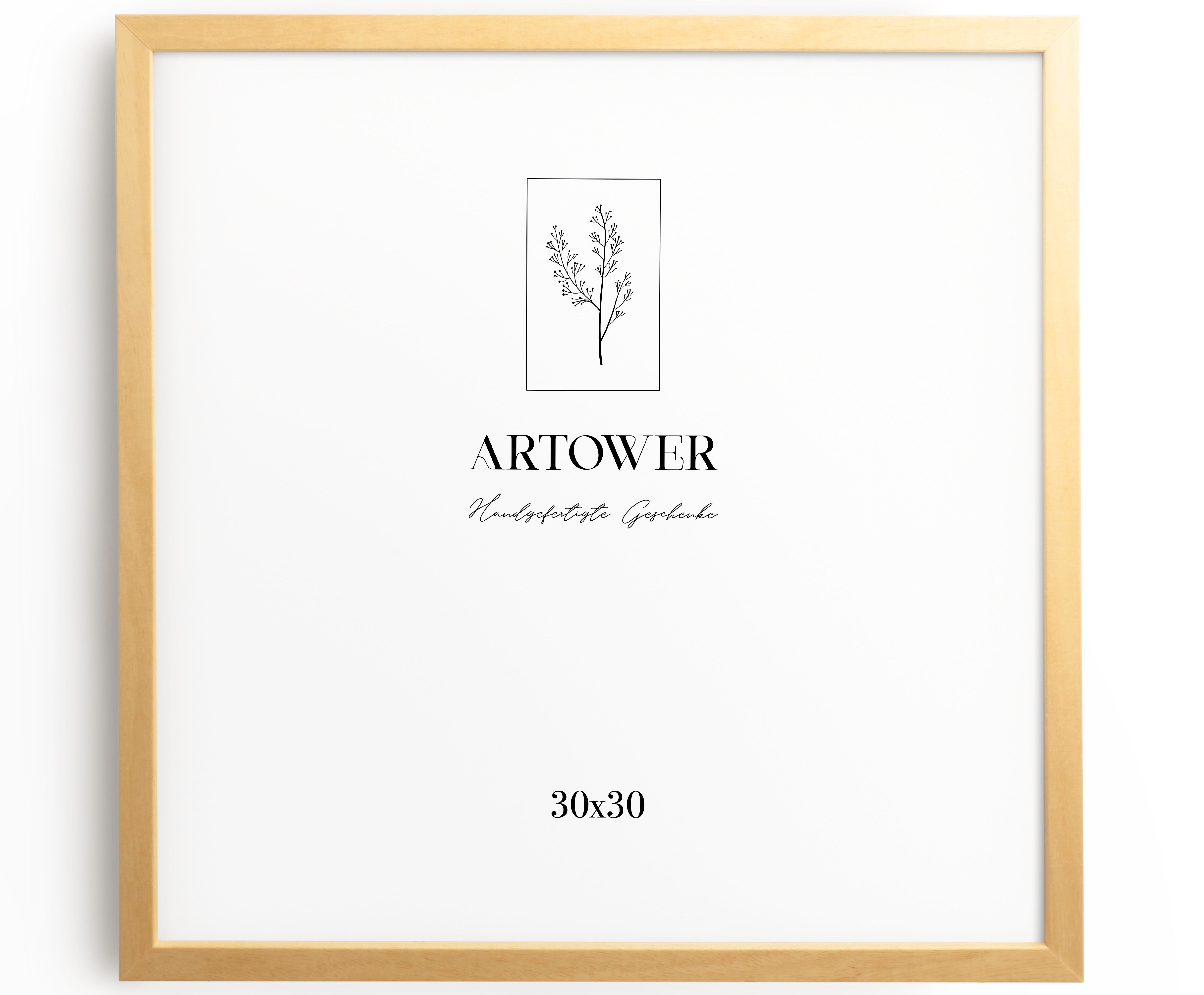 Holzrahmen für 30 x 30 cm - Natur Hell