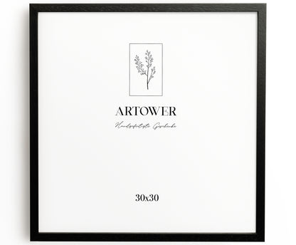Artower® Bilderrahmen Schwarz Holz | Schwarzer Dünner Rahmen