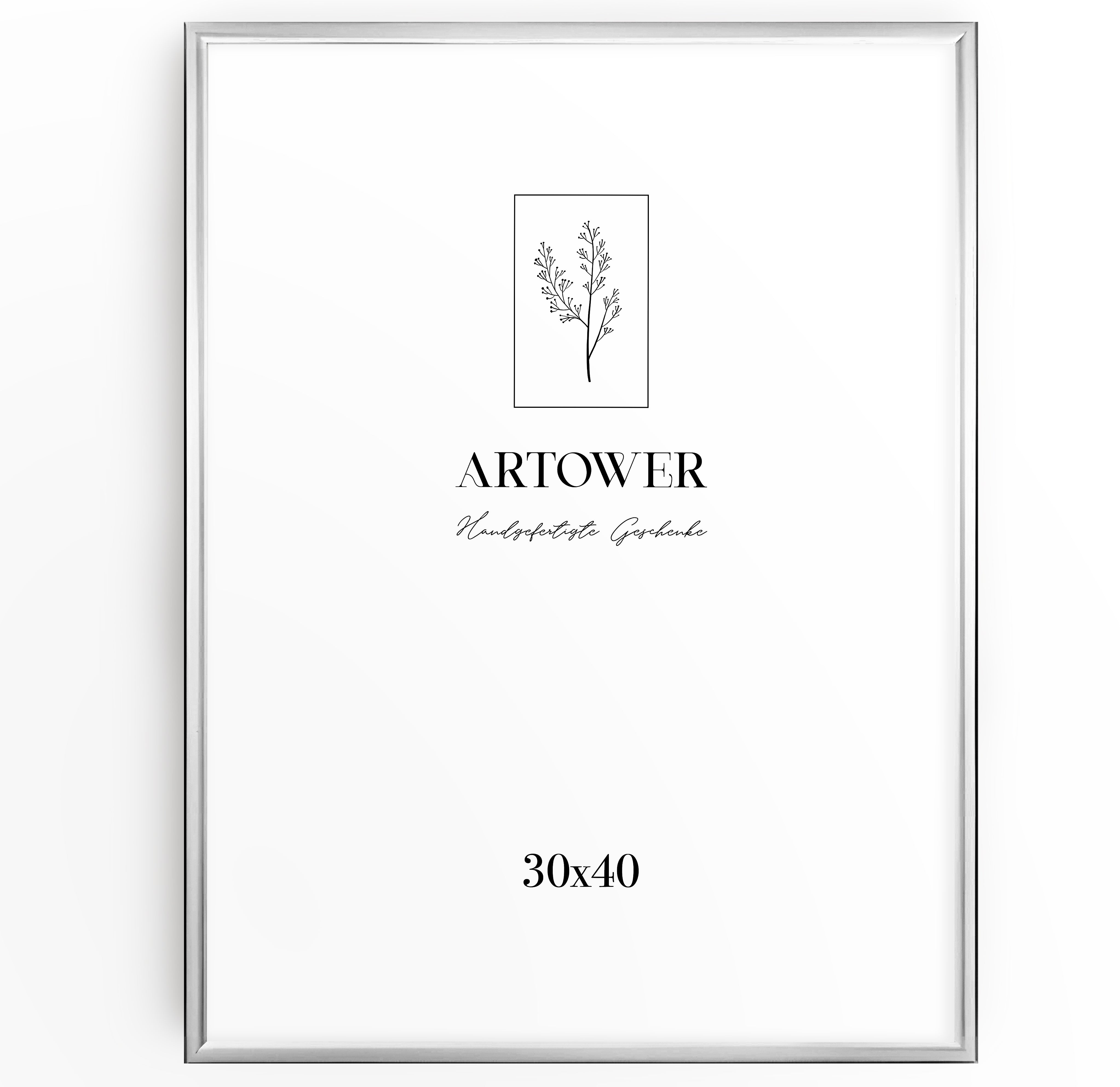 Bilderrahmen für 30 x 40 cm - Alu Silber