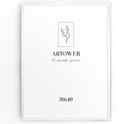 Bilderrahmen für 30 x 40 cm - Alu Weiß