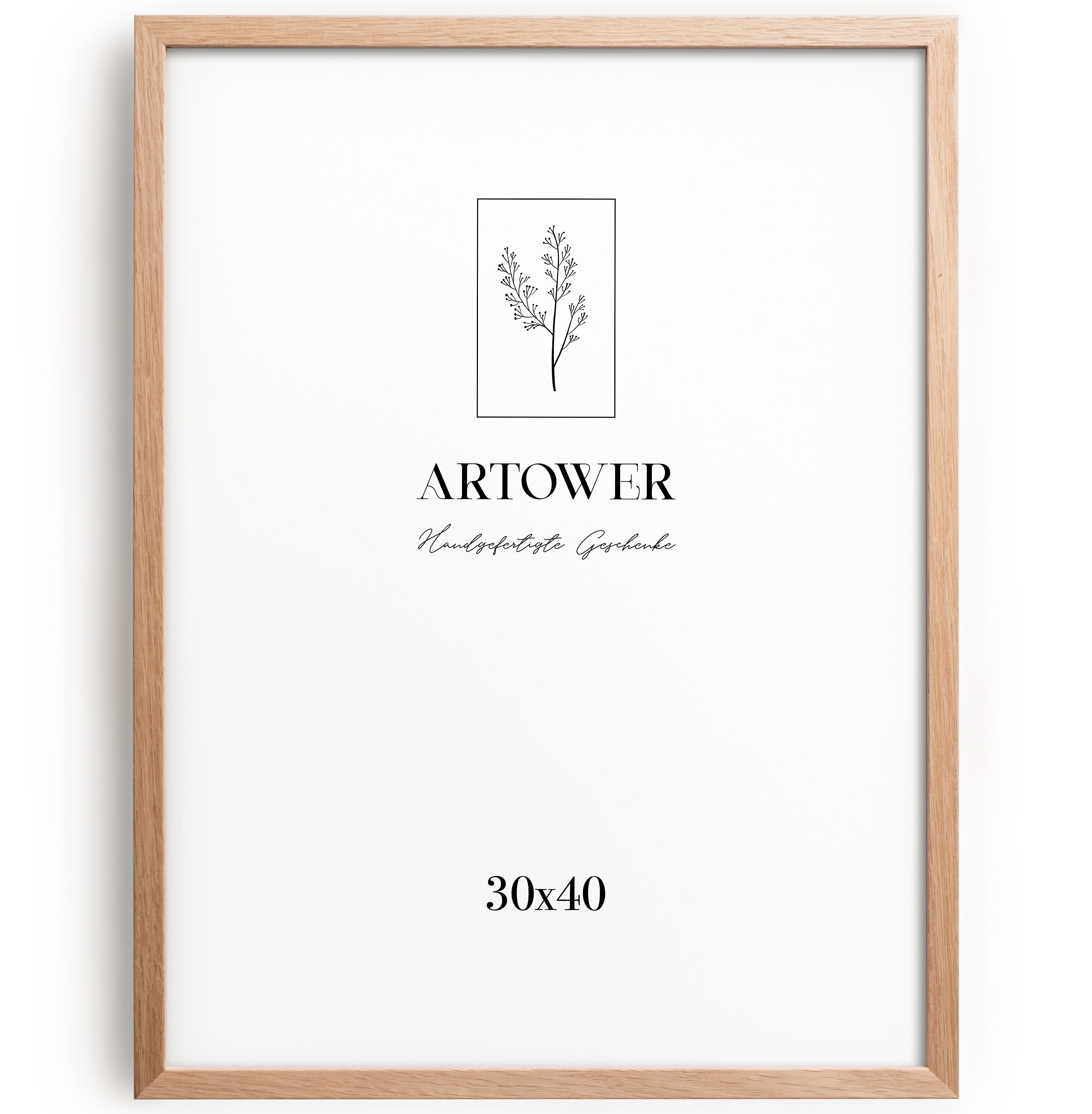 Holzrahmen für 30 x 40 cm - Natur Eiche
