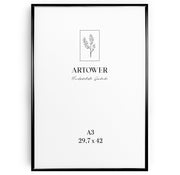 Artower® Bilderrahmen A3 (29,7 x 42 cm) Schwarz aus Metall – Dünner Alurahmen für Wand