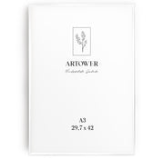 Artower® Bilderrahmen A3 (29,7 x 42 cm) Weiß aus Metall – Dünner Alurahmen für Wand