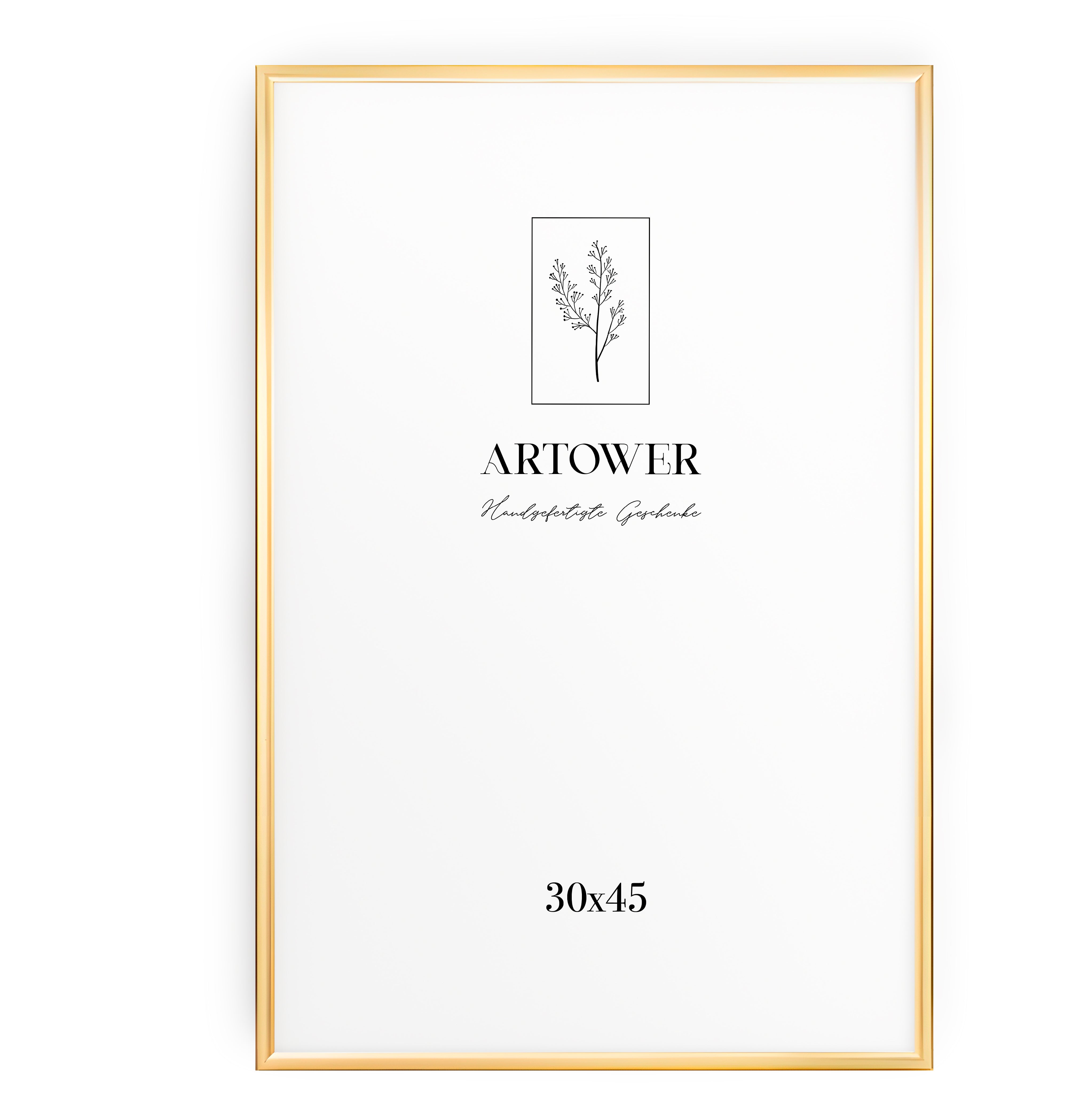 Bilderrahmen für 30 x 45 cm - Alu Gold