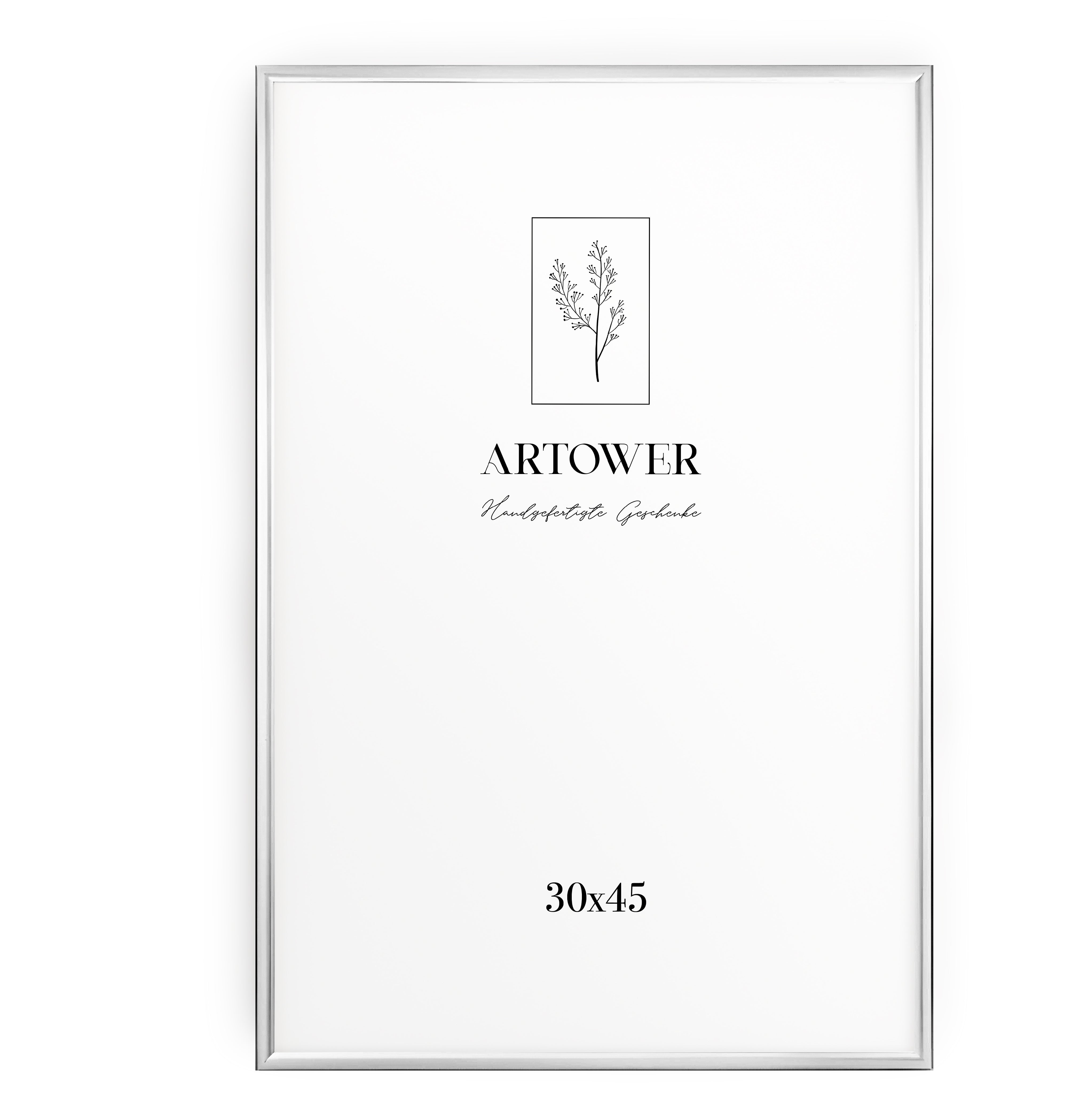 Bilderrahmen für 30 x 45 cm - Alu Silber