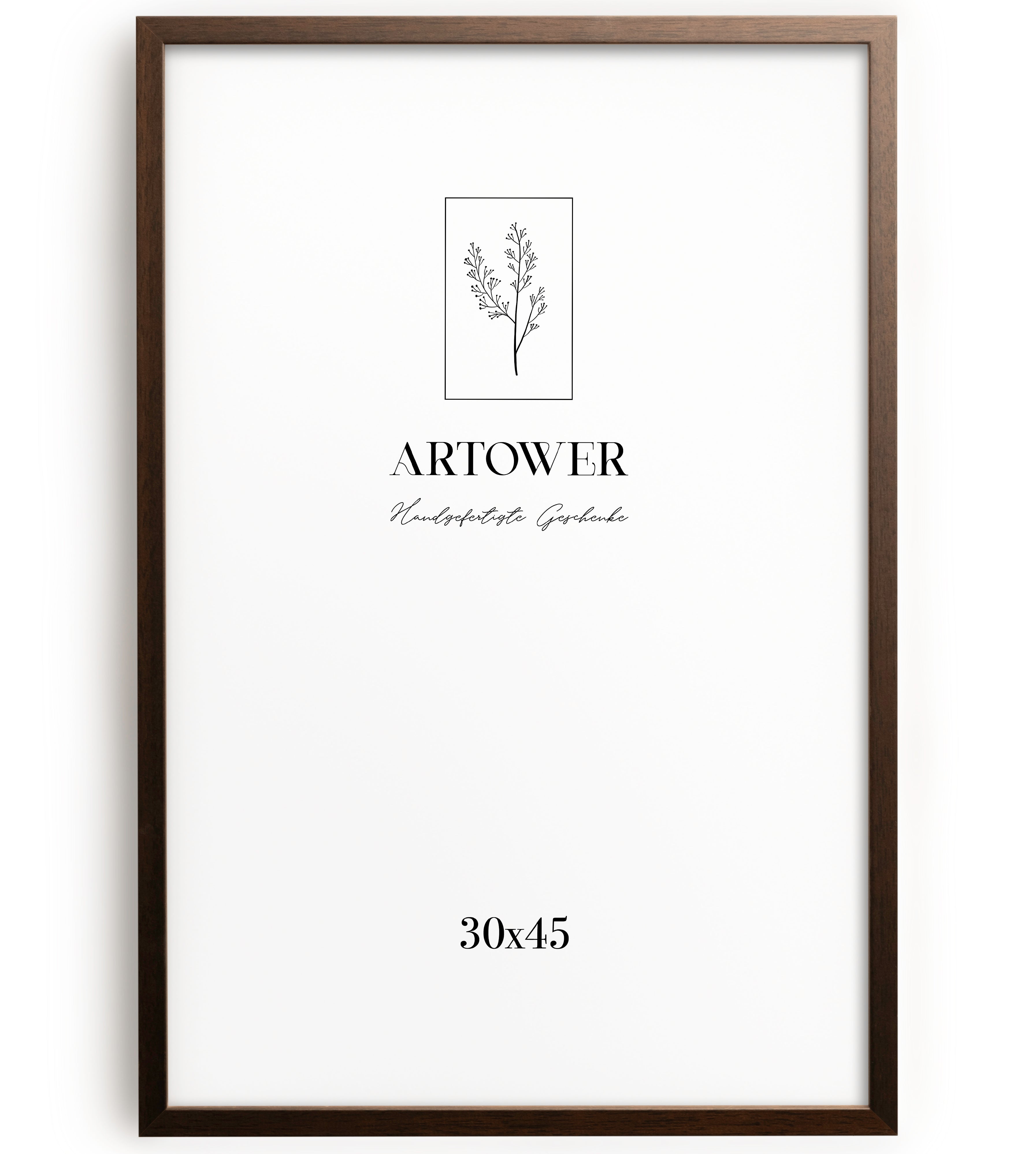 Artower® Bilderrahmen Braun Holz Dünner Rahmen