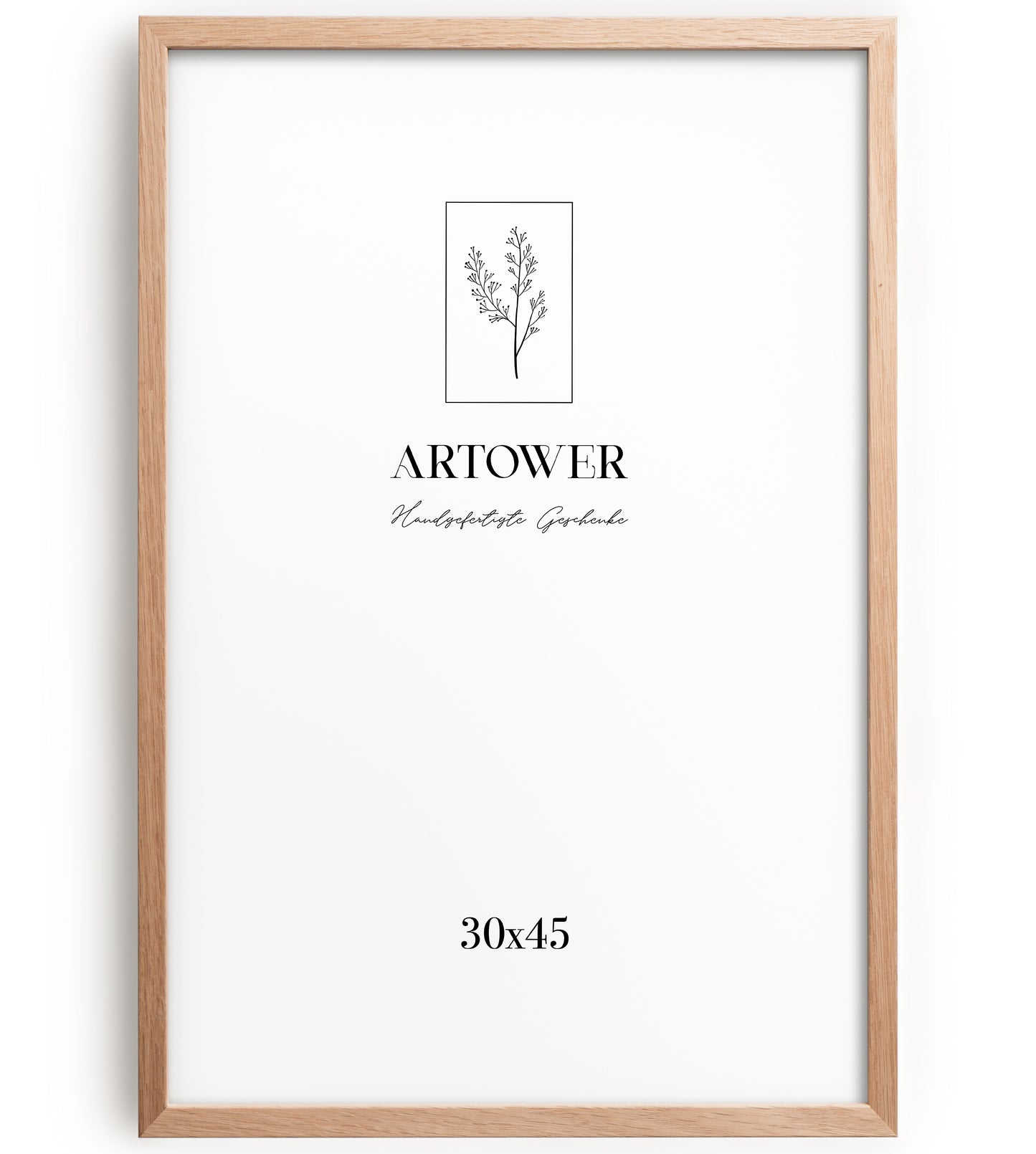 Artower® Bilderrahmen Natur Holz Eiche Dünner Rahmen