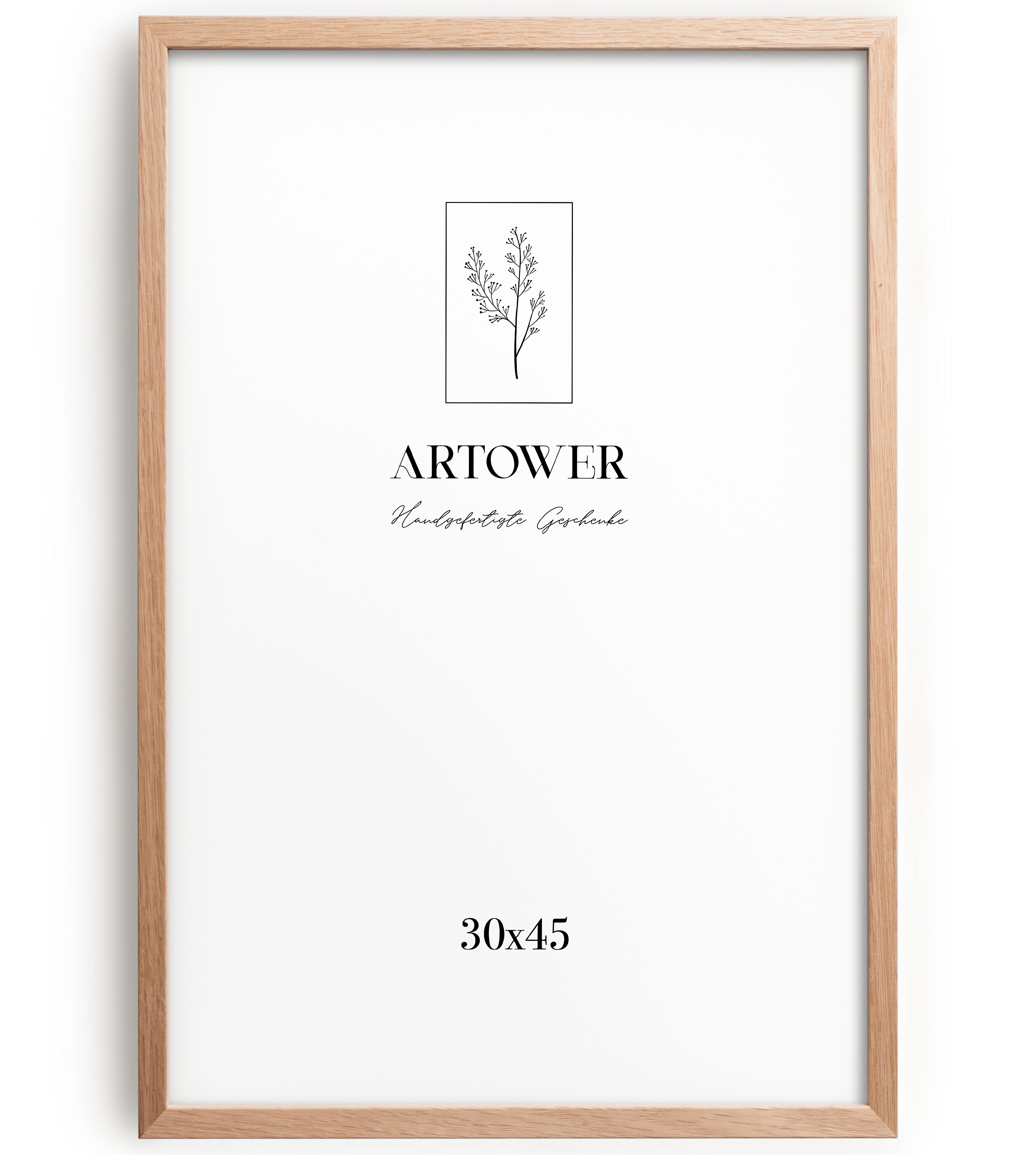 Artower® Bilderrahmen Natur Holz Eiche Dünner Rahmen