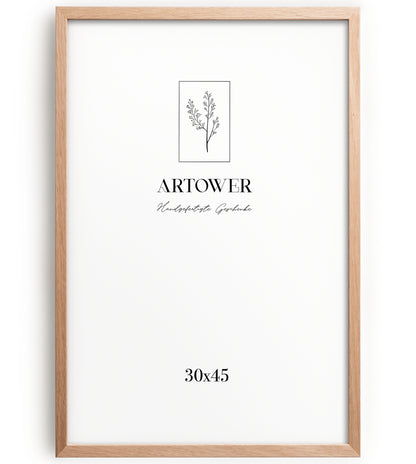 Artower® Bilderrahmen Natur Holz Eiche Dünner Rahmen