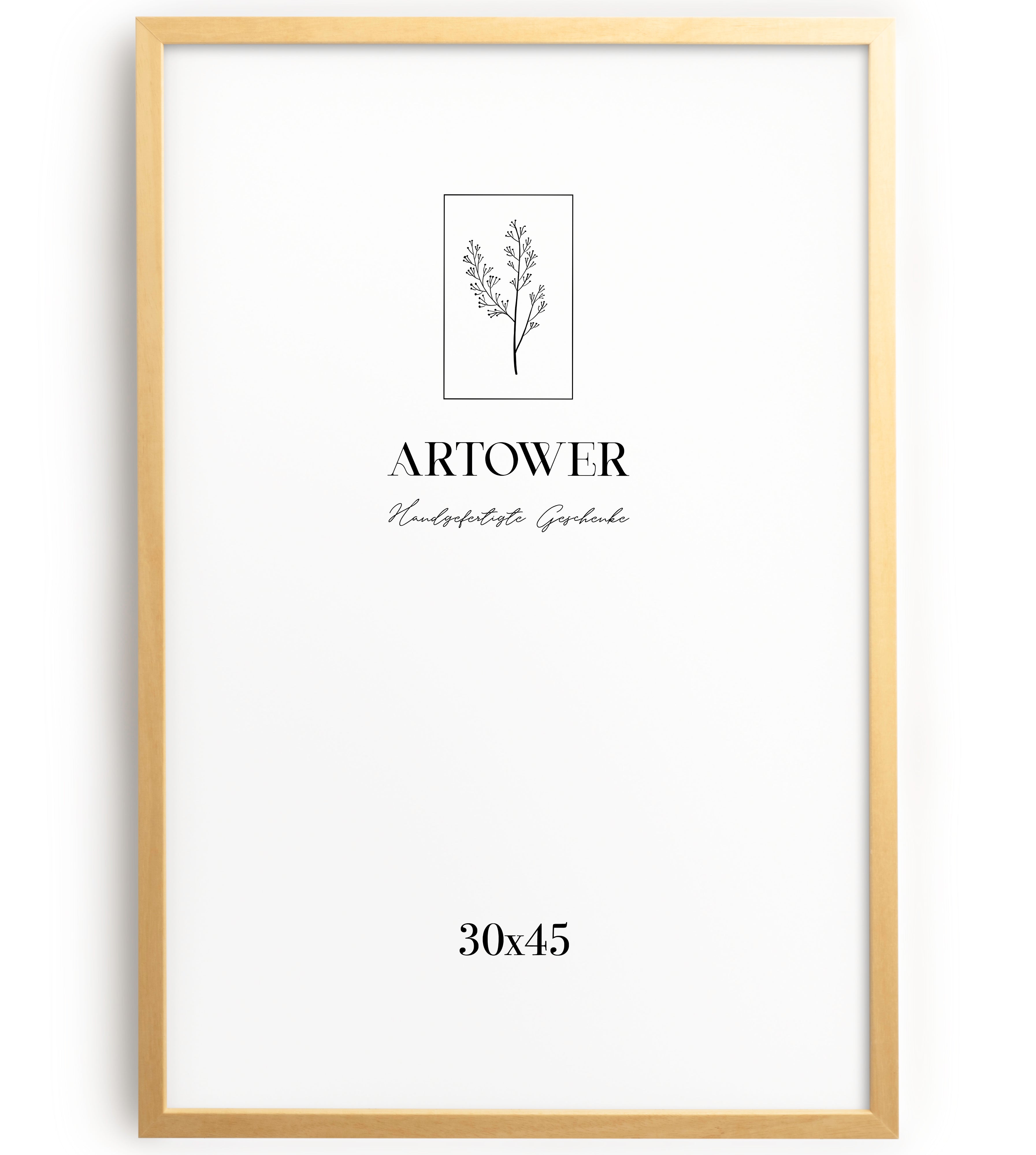 Bilderrahmen für 30 x 45 cm - Holz Natur Hell