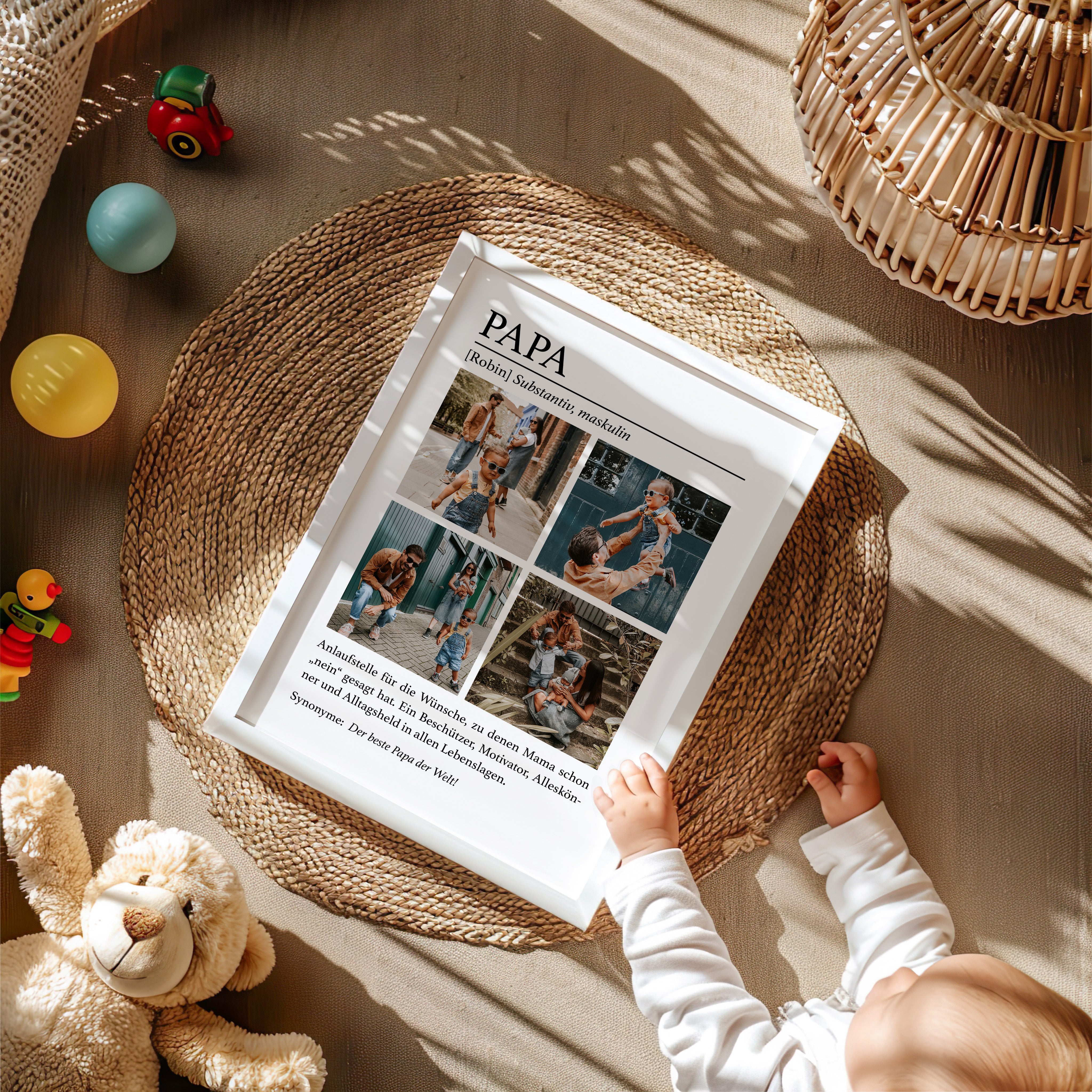 Vatertagsgeschenk personalisiert – Papa Geburtstag Geschenk mit Fotos