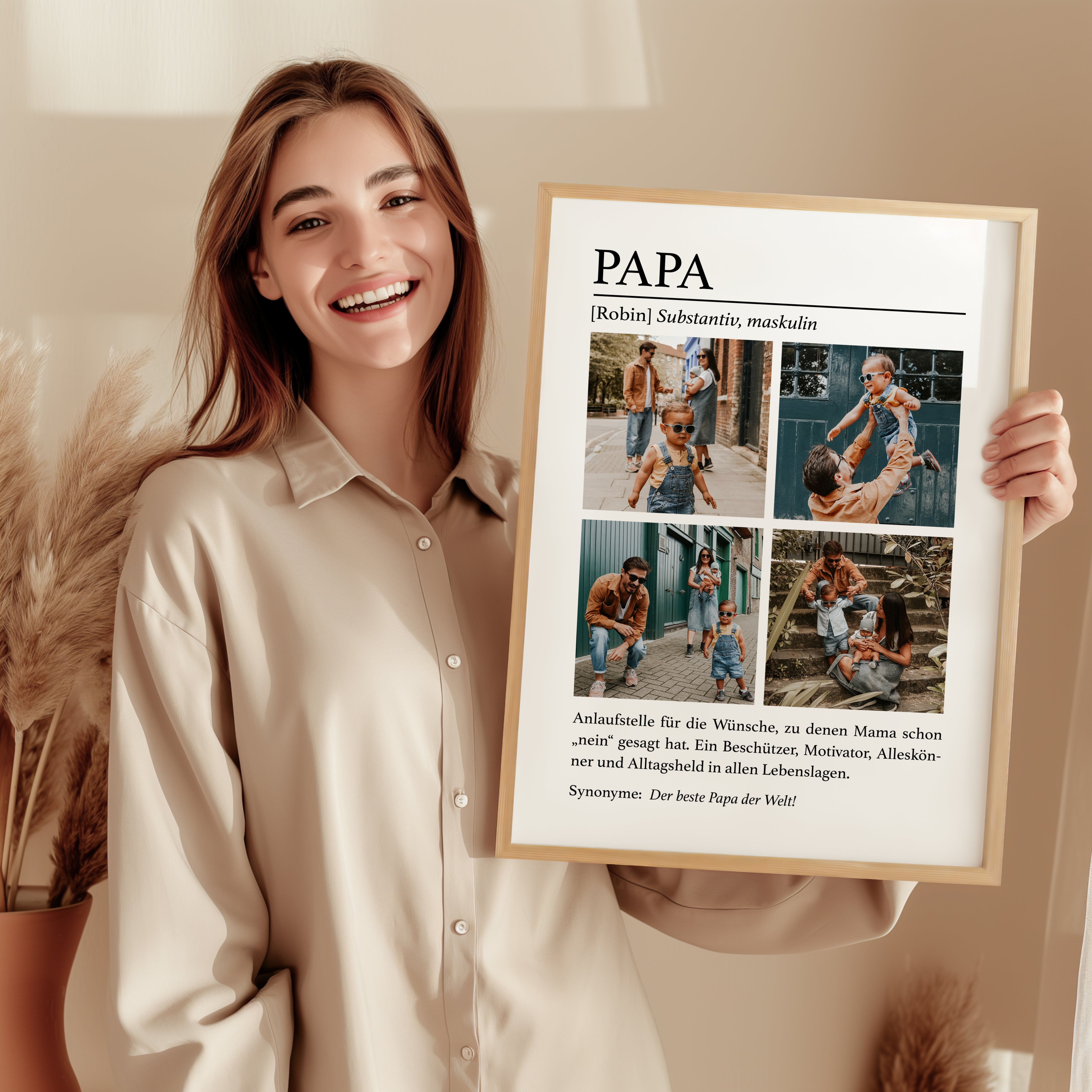 Vatertagsgeschenk personalisiert – Papa Geburtstag Geschenk mit Fotos