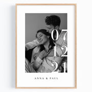 Jahrestag Geschenk – Personalisiertes Poster mit Namen, Datum & Foto