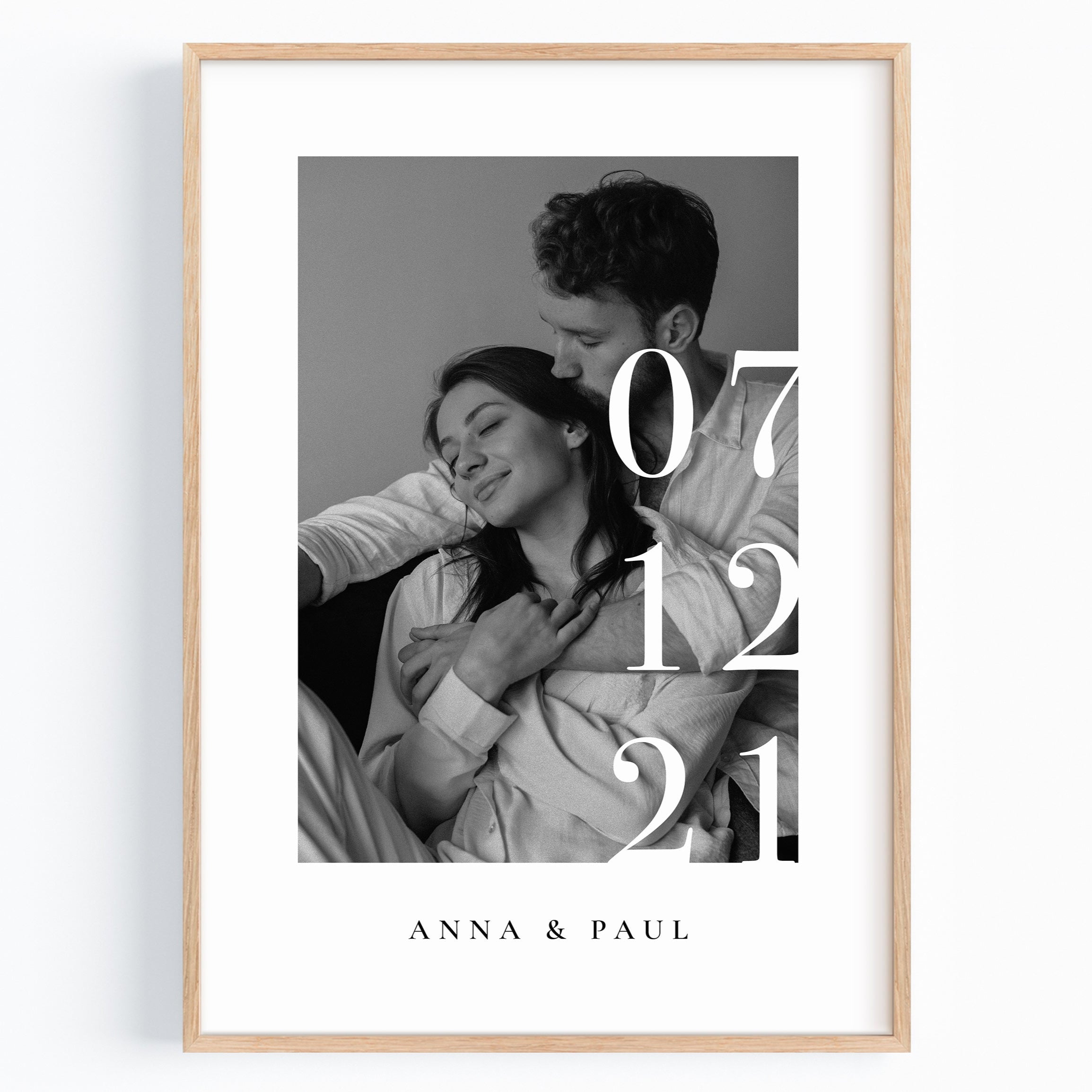 Jahrestag Geschenk – Personalisiertes Poster mit Namen, Datum & Foto
