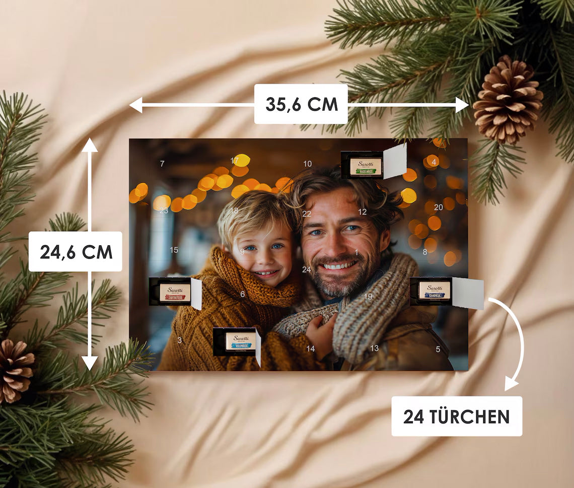 Adventskalender mit Foto – Weihnachtsgeschenk für Oma und Opa