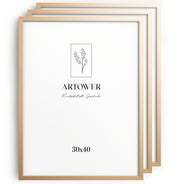 3 Bilderrahmen Holz Natur Hell, Format 30 x 40 cm – Artower 3er Set