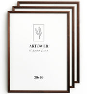 3 Bilderrahmen Vintage Braun, Format 30 x 40 cm – Artower 3er Set