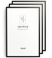 3 Bilderrahmen Holz Schwarz, Format 40 x 60 cm – Artower 3er Set