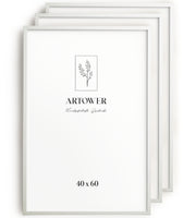 3 Bilderrahmen Holz Weiß, Format 40 x 60 cm – Artower 3er Set