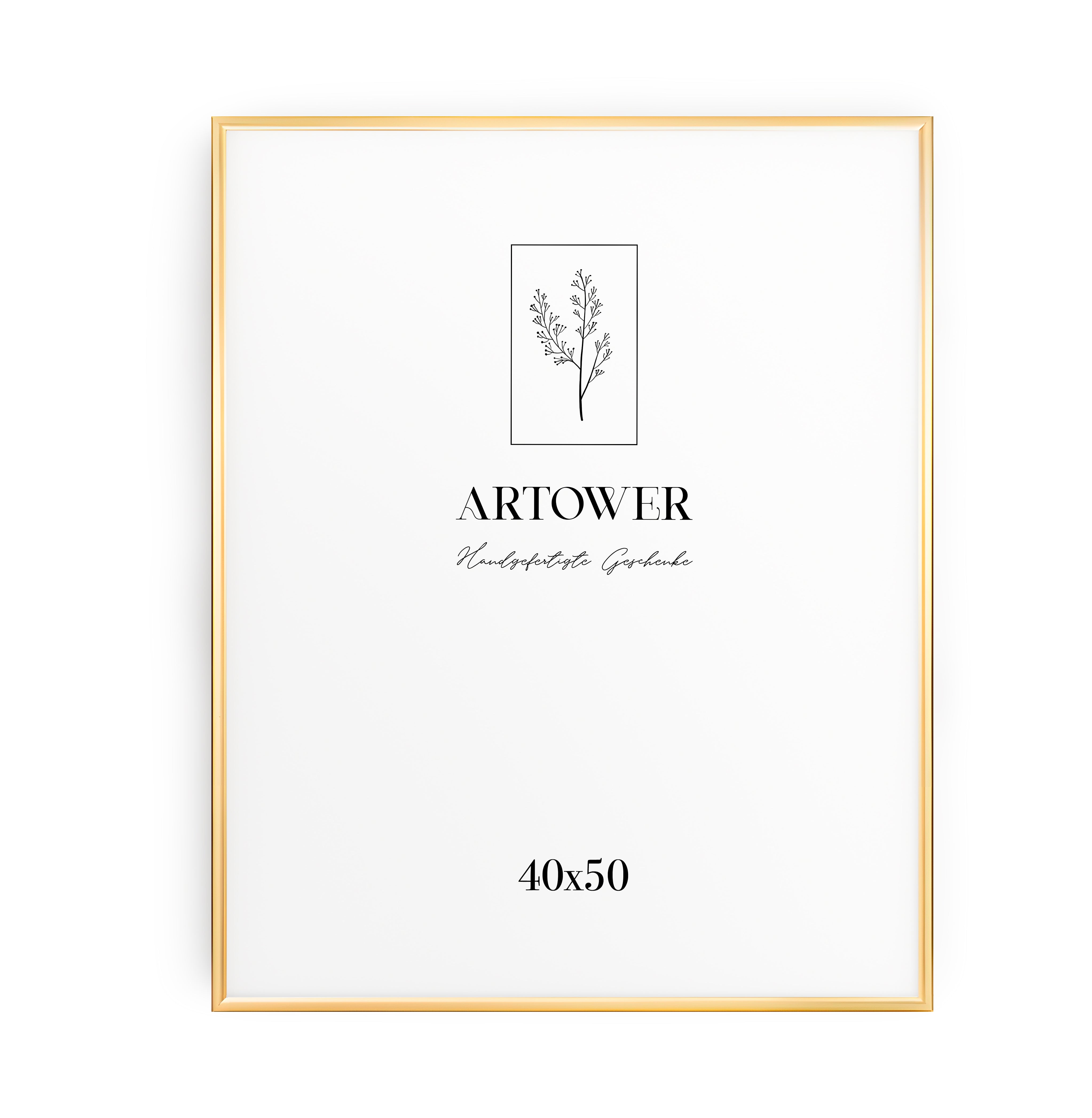 Artower® Bilderrahmen Gold Metall Dünner Rahmen