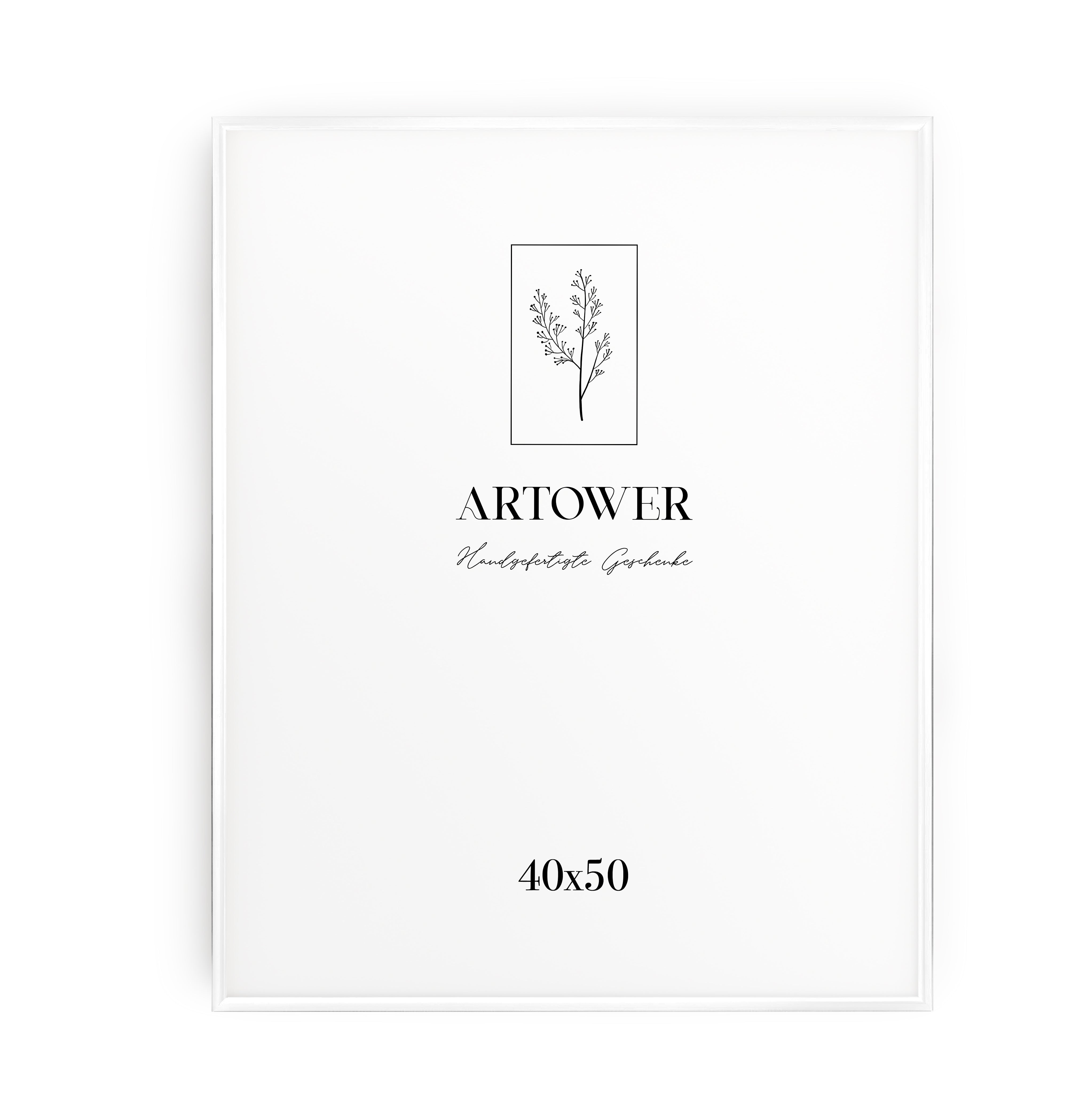 Artower® Bilderrahmen Weiß Metall Dünner Rahmen