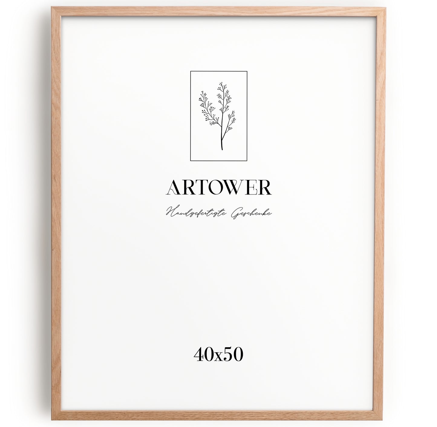 Artower® Bilderrahmen Natur Holz Eiche Dünner Rahmen