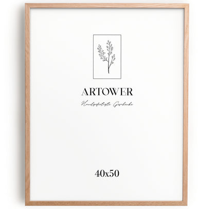 Artower® Bilderrahmen Natur Holz Eiche Dünner Rahmen