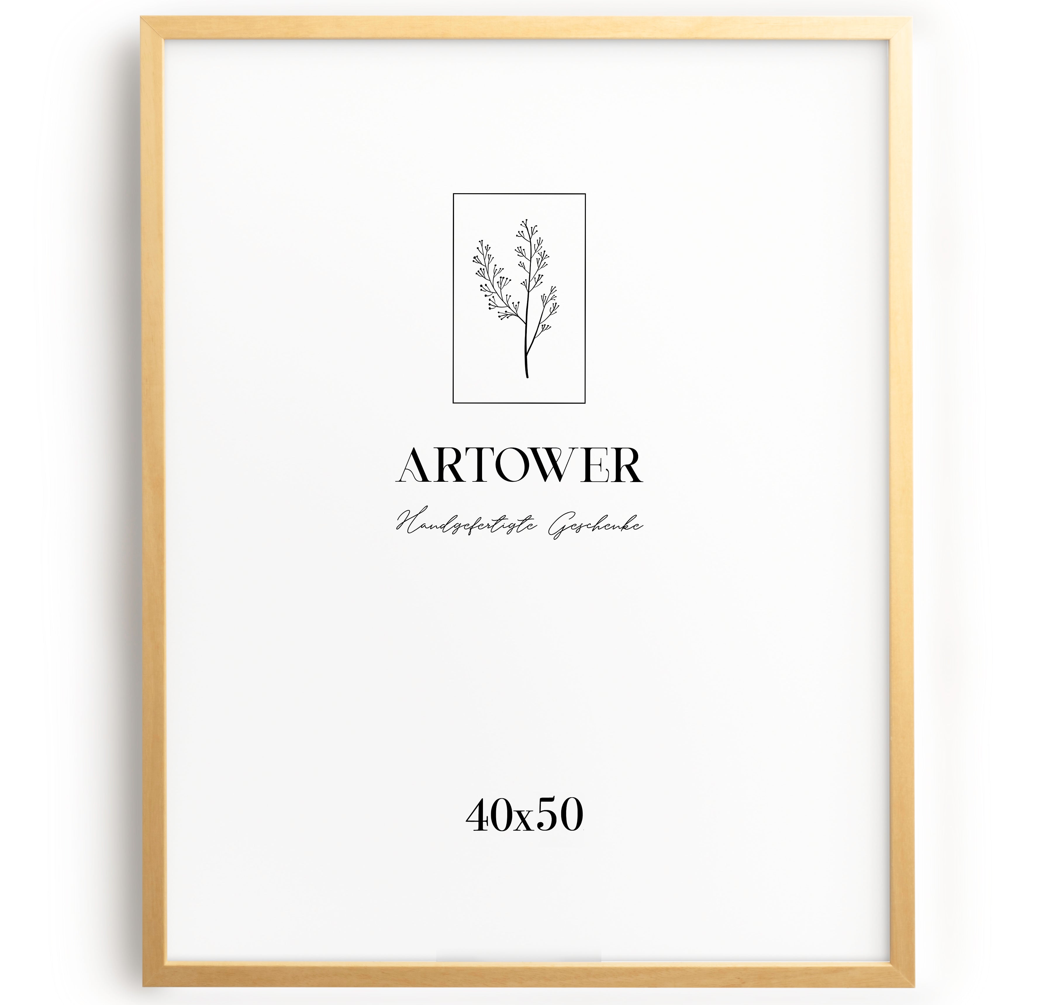 Bilderrahmen für 40 x 50 cm - Holz Natur Hell