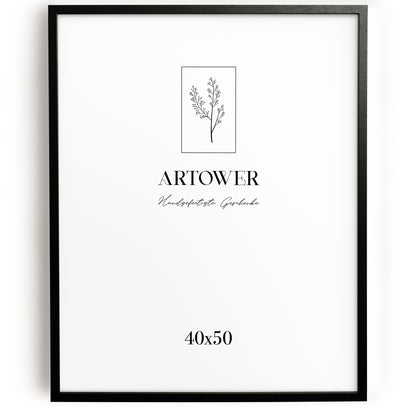 Artower® Bilderrahmen Schwarz Holz | Schwarzer Dünner Rahmen